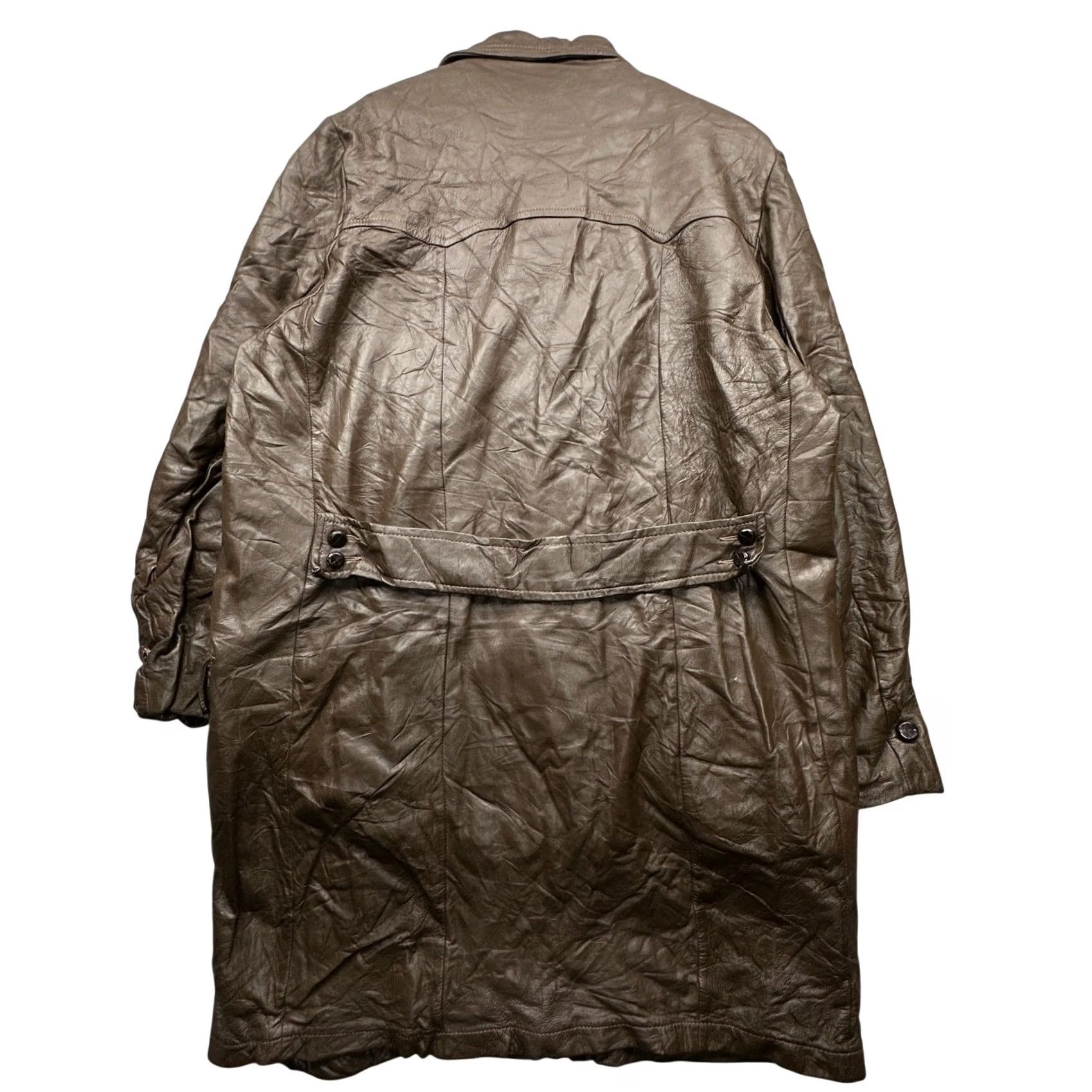 Vintage VINTAGE Grais Cabretta Leather Coat Jacket Mens 40 Medium Brown Faux Fur Lined Overcoat Leather Coat Mens 40 Medium Brown Mens Size US XXS / EU 40 - 2 Thumbnail