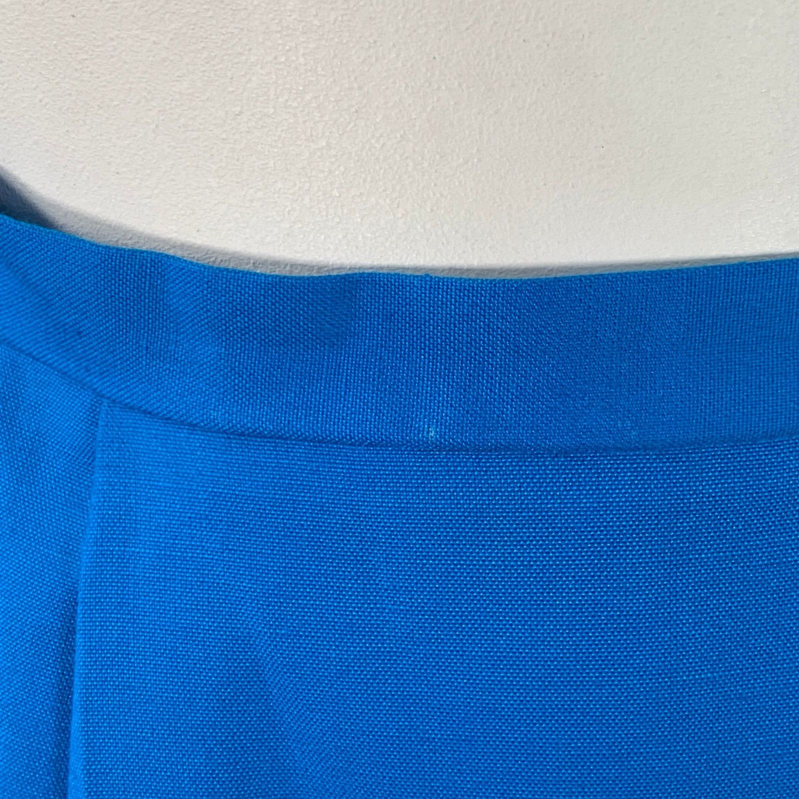 Vintage Size 10 Blue Turquoise Pleated Back Zipper Pencil Skirt Size 32" / US 10 / IT 46 - 5 Thumbnail
