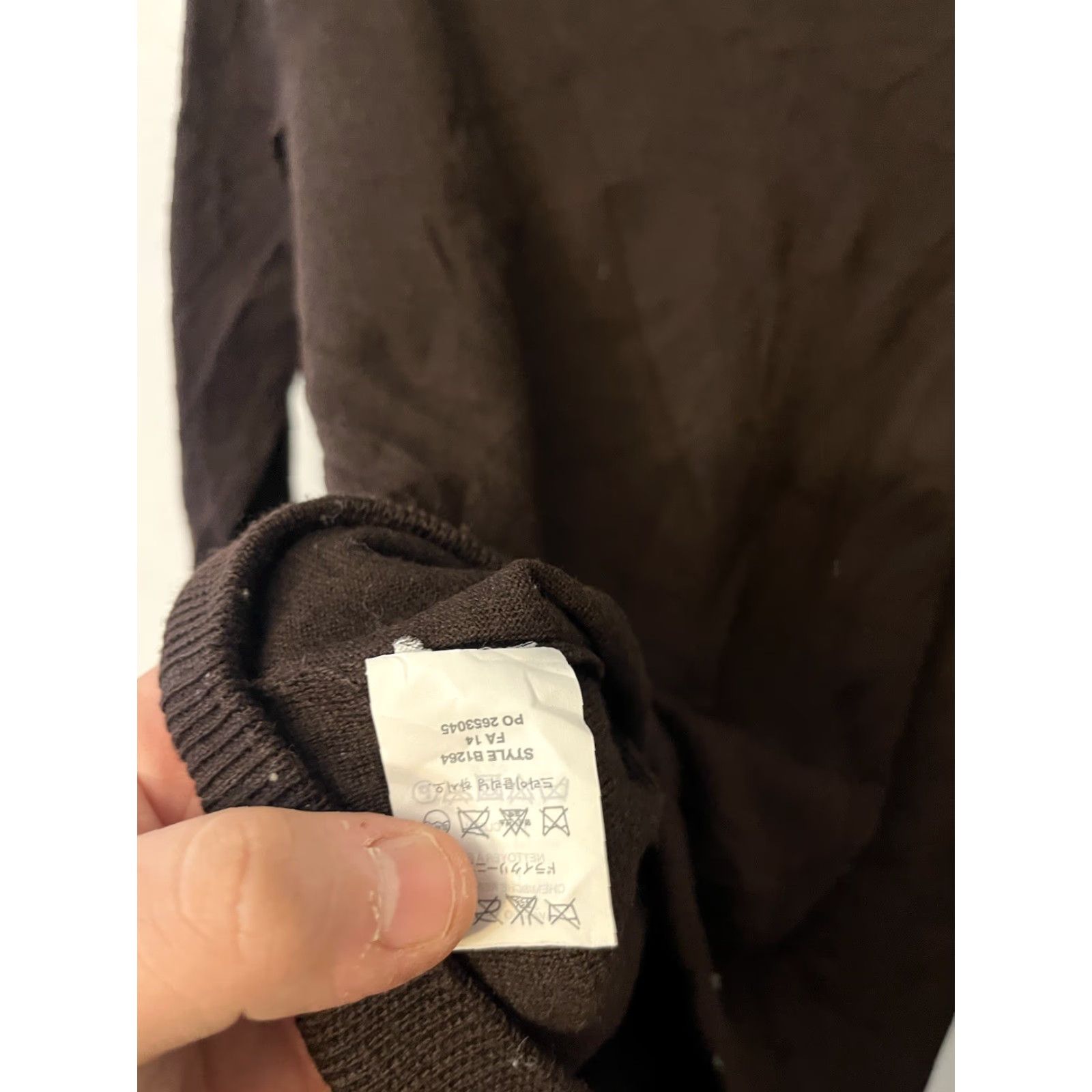 J.Crew J.CREW Merino Wool Asymmetrical Zip Sweater, Brown, S, Women, Wool, V-Neck, 100% Wool, B1264, Size S Size S / US 4 / IT 40 - 6 Thumbnail