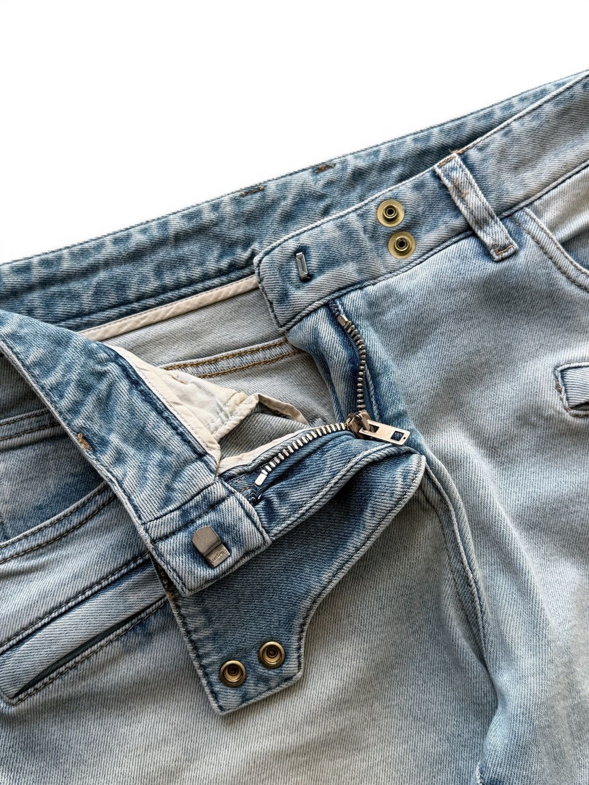 Balmain 2000s Balmain Washed Biker Jeans Size 25" / US 0 / IT 36 - 4 Thumbnail