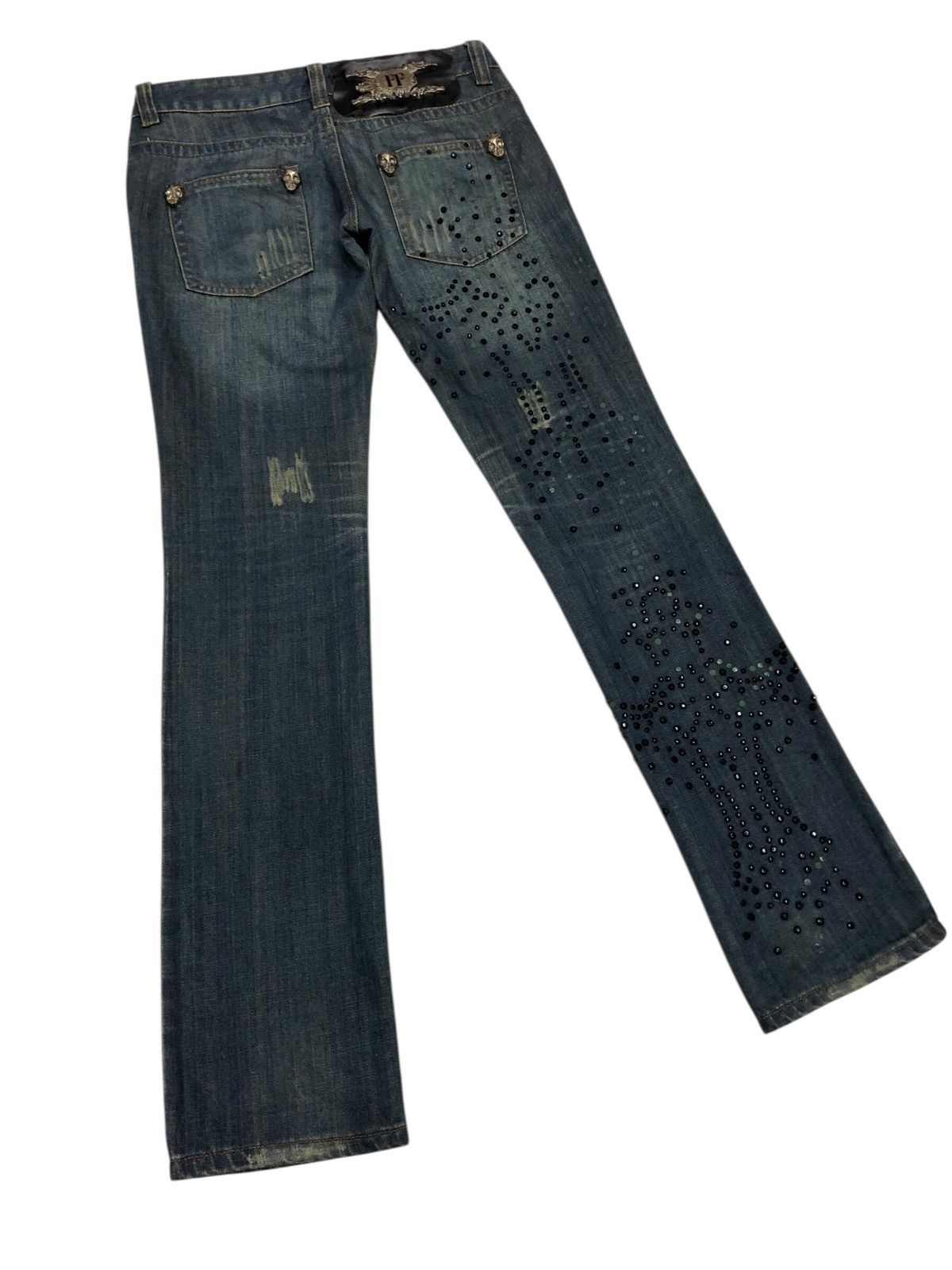 Philipp Plein RARE🔥OG PHILIPP PLEIN TIGER SKULL N CROSS EMBROIDERY JEANS Size 30" / US 8 / IT 44 - 9 Thumbnail