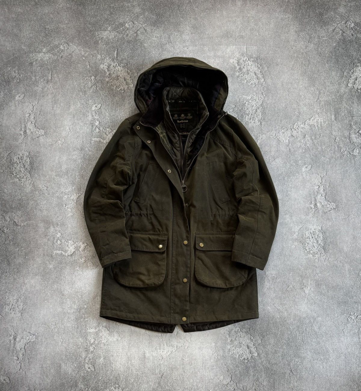 Barbour Barbour UK14/US10/EUR40 thrunton wax jacket waxed coat parka Size L / US 10 / IT 46 - 1 Thumbnail