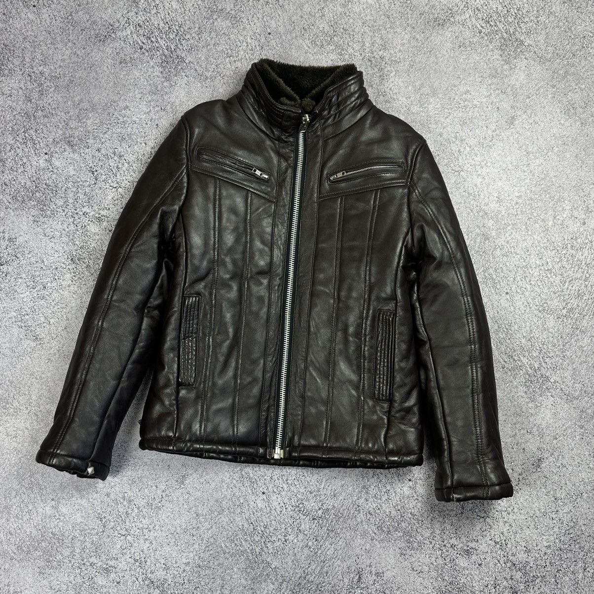 Japanese Brand HORN WORKS Y2K Quilted Padded Leather Brown Size Medium Size US M / EU 48-50 / 2 - 1 Thumbnail