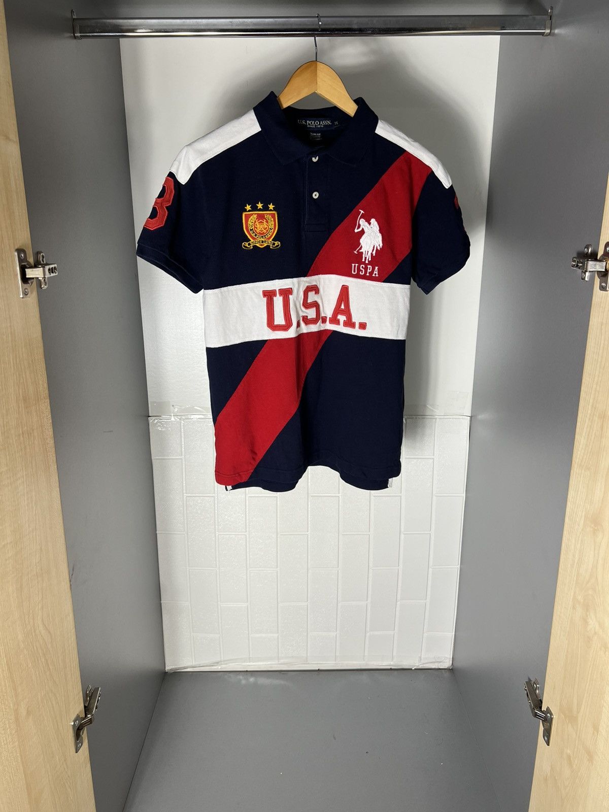 Polo Ralph Lauren VINTAGE U.S POLO ASSN USA FLAG DESIGNER CASUAL RETRO Y2K 90s Size US M / EU 48-50 / 2 - 6 Thumbnail