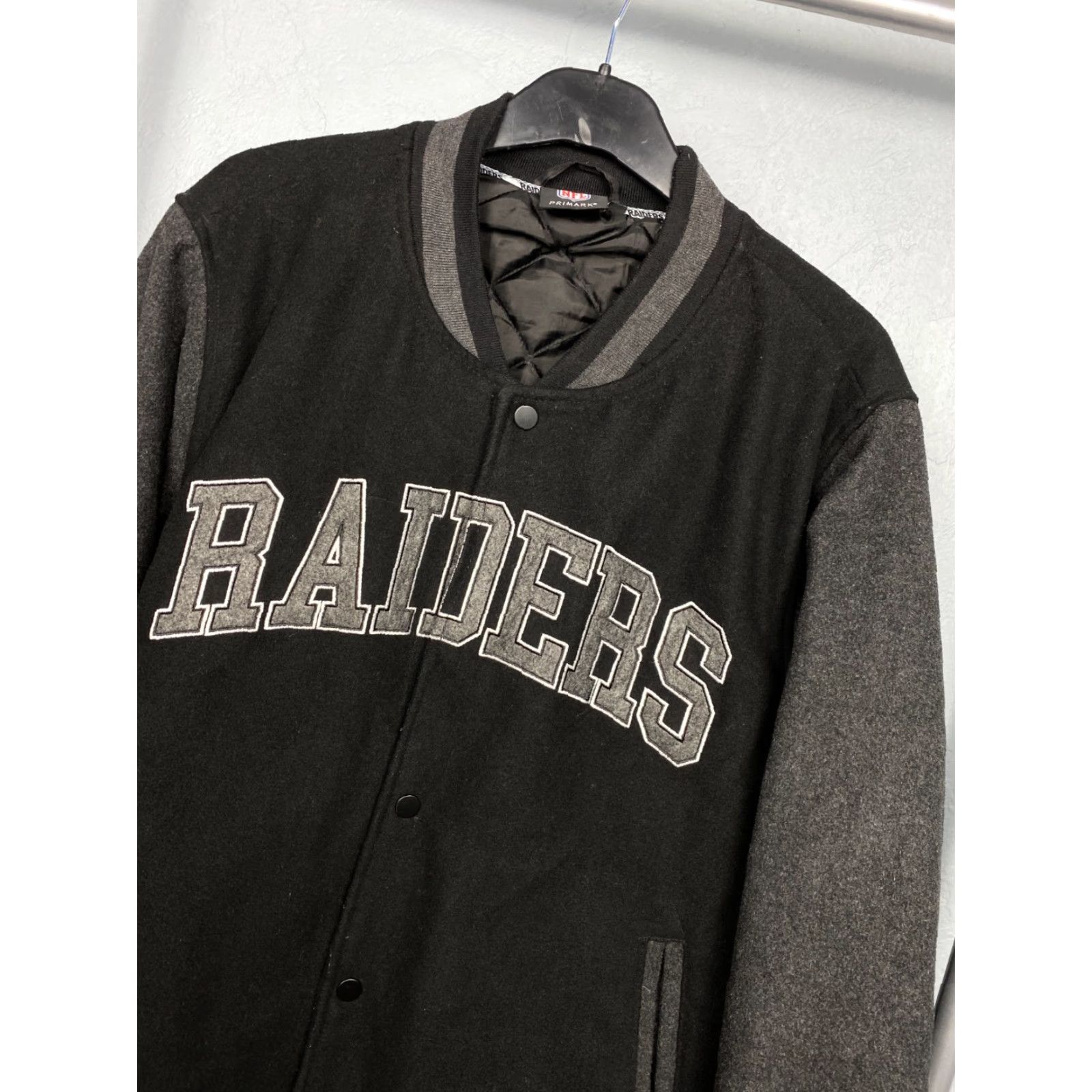 Vintage Raiders NFL Wool Bomber Jacket Varsity Size L Mens Black Size US L / EU 52-54 / 3 - 2 Thumbnail