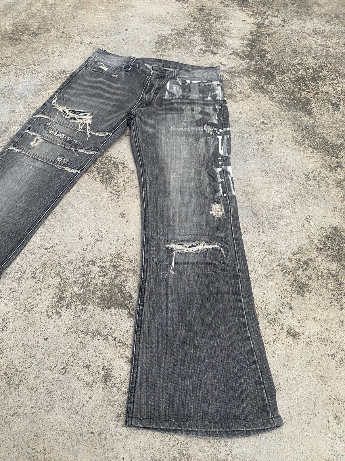If Six Was Nine × Japanese Brand × Le Grande Bleu (L.G.B.) Flare Jeans Rupert Edge Distressed Hagi Painted Bootcut Size US 30 / EU 46 - 2 Thumbnail