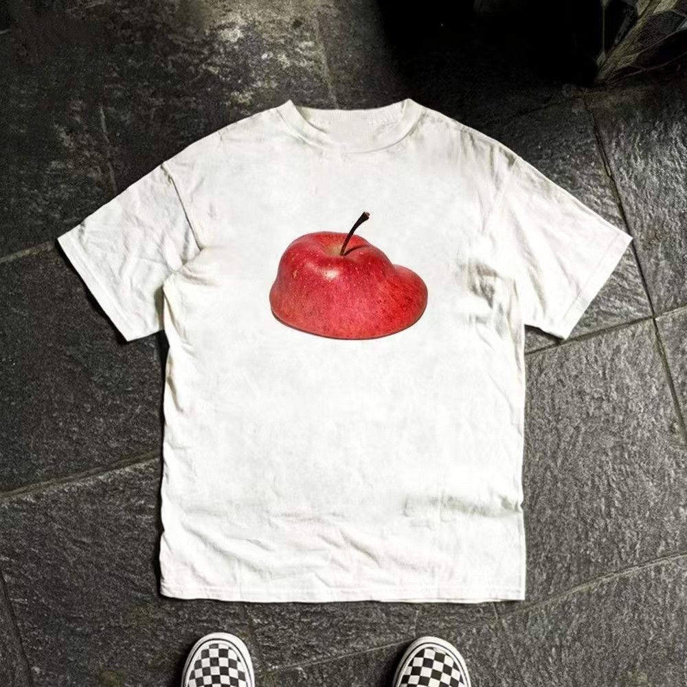 Vintage Apple print loose casual retro cotton t-shirt Size US M / EU 48-50 / 2 - 1 Thumbnail