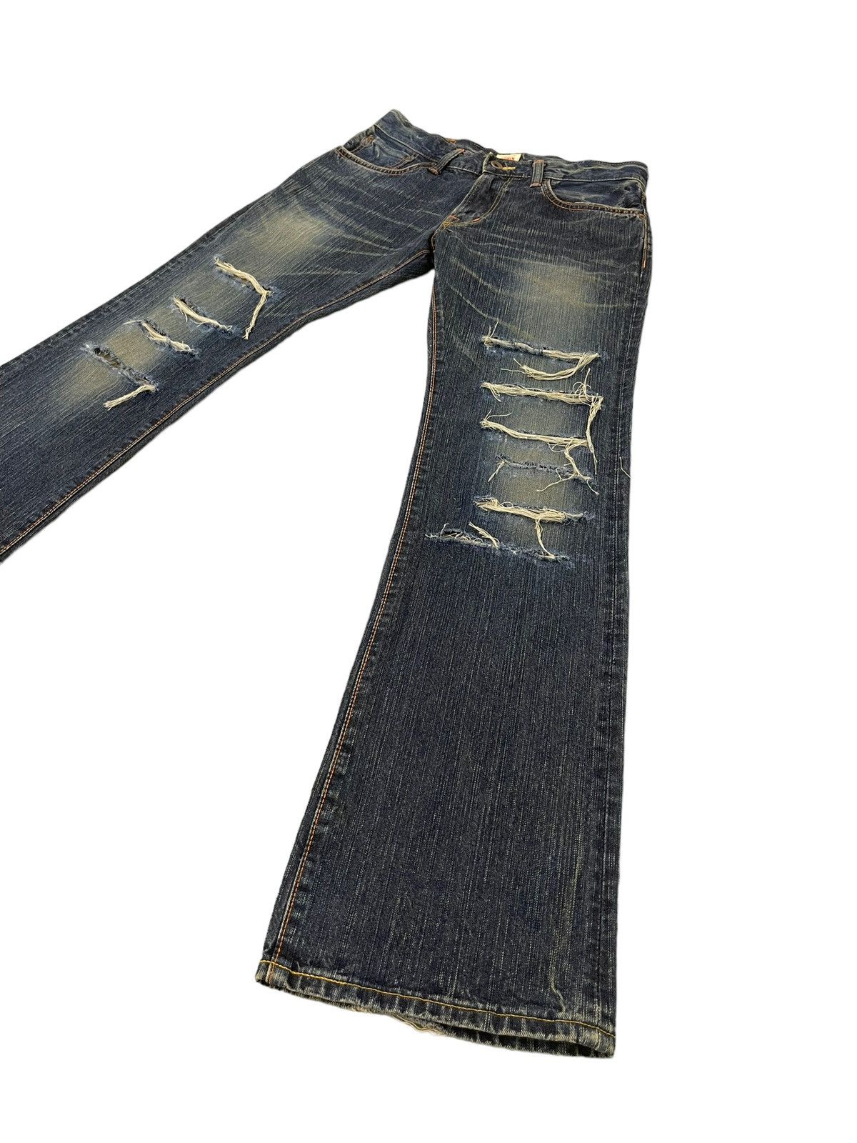 Edwin Flare Jeans Edwin Japan Faded Distress Boot Cut 8🟦3 Size US 32 / EU 48 - 3 Thumbnail