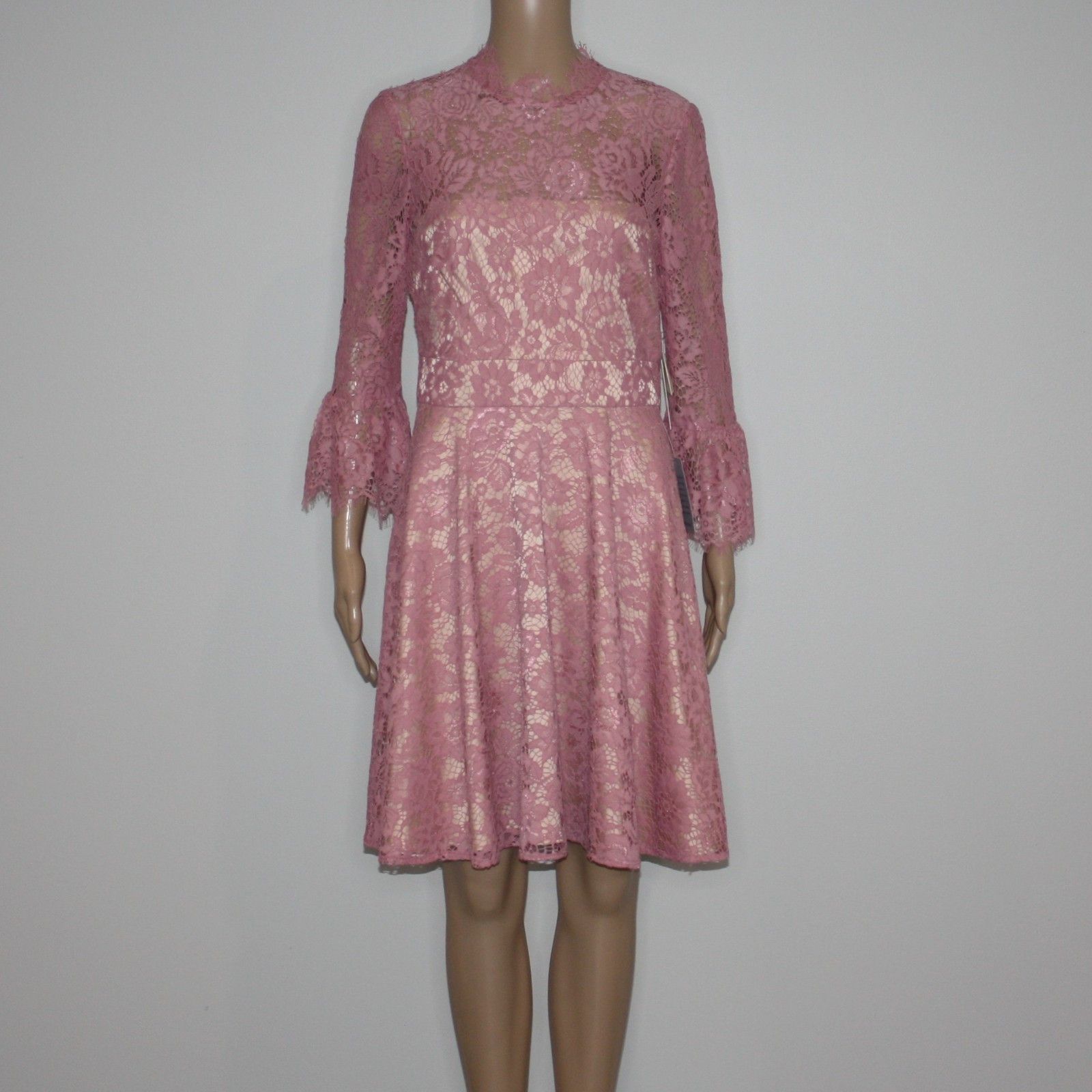 Other Eliza J Bell Sleeve Lace Fit & Flare Dress NWT MSRP $158 Size M / US 6-8 / IT 42-44 - 3 Thumbnail