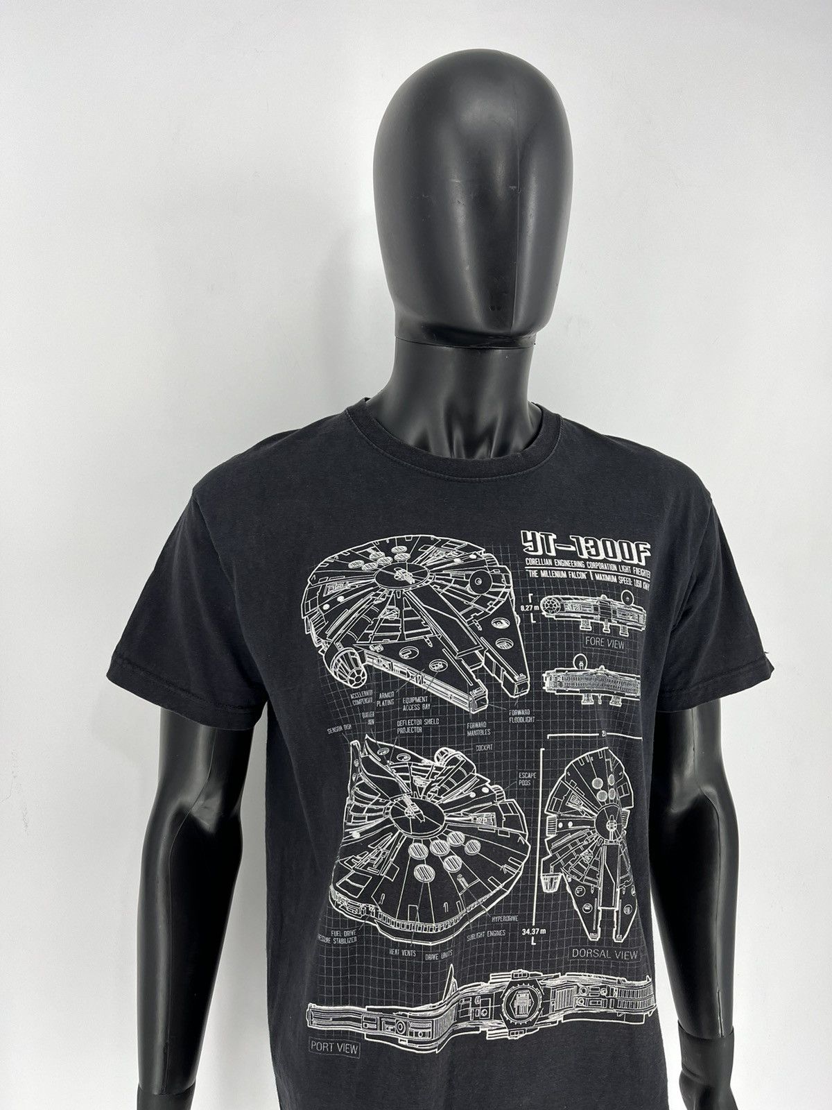 Star Wars × Vintage Vintage Star Wars Millennium Falcon Size Large Black Men’s Size US L / EU 52-54 / 3 - 3 Thumbnail