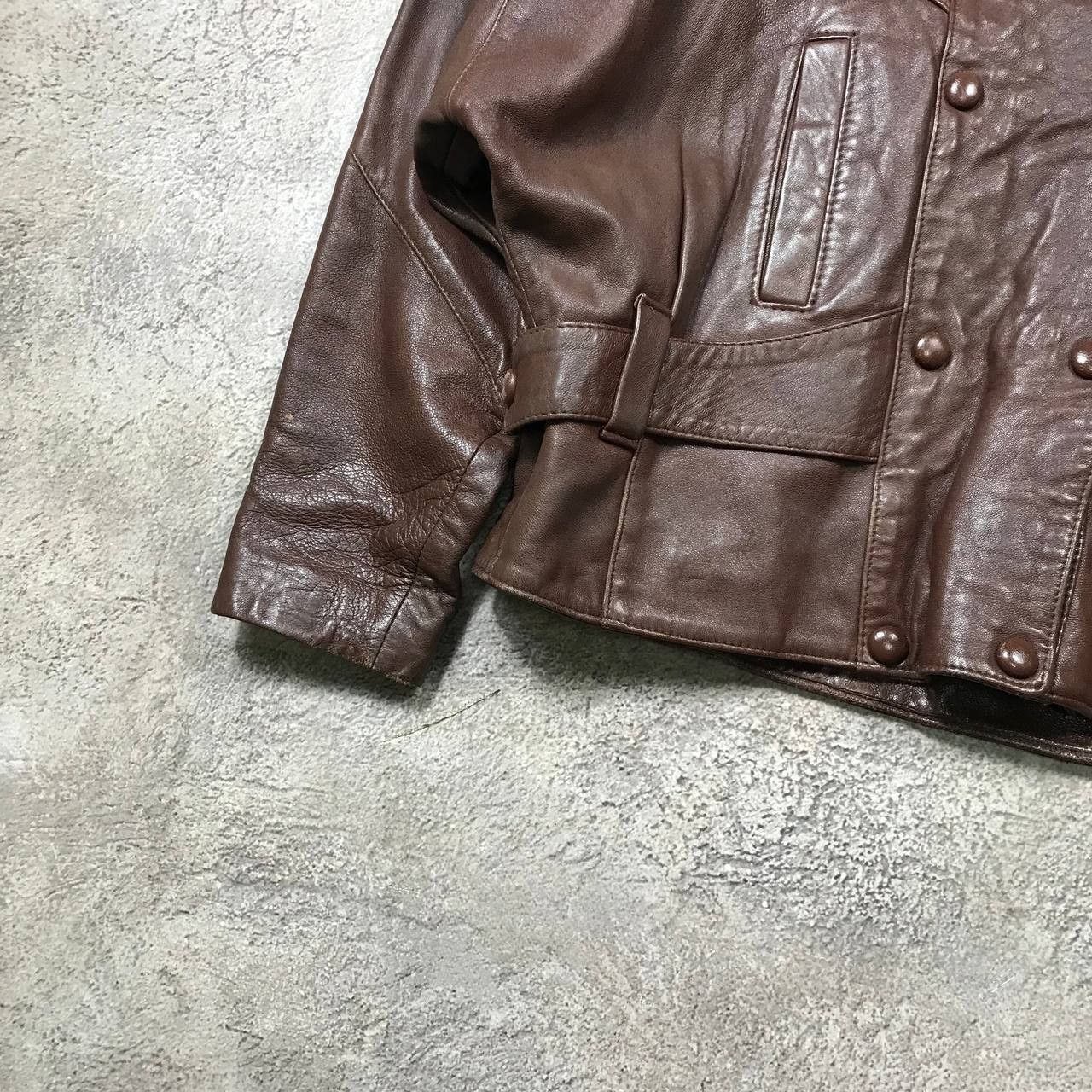 Vintage Vintage Y2K Brown Leather Jacket Streetwear Grunge 90s M Size M / US 6-8 / IT 42-44 - 4 Thumbnail