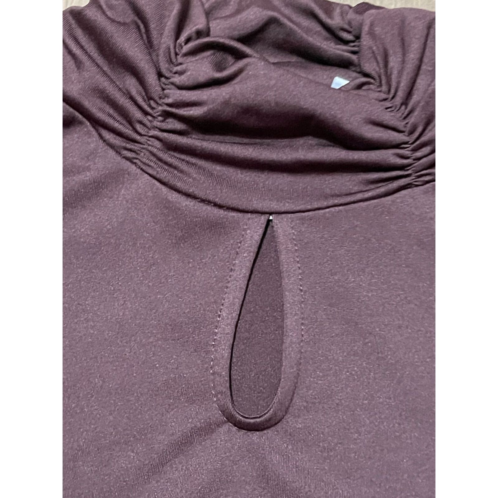 Vintage Susan Graver Shirt Women's Medium Brown Long Sleeve Mock Neck T-Shirt Size M / US 6-8 / IT 42-44 - 5 Thumbnail