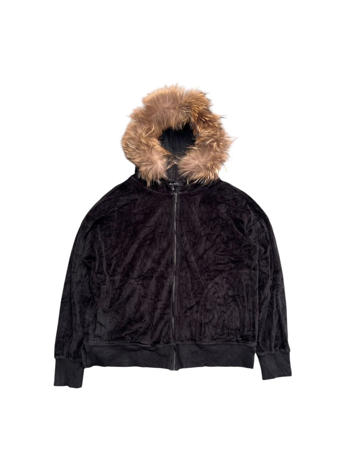 JAPANESE LAPIAF VELVET FUR FAUX HOODIE