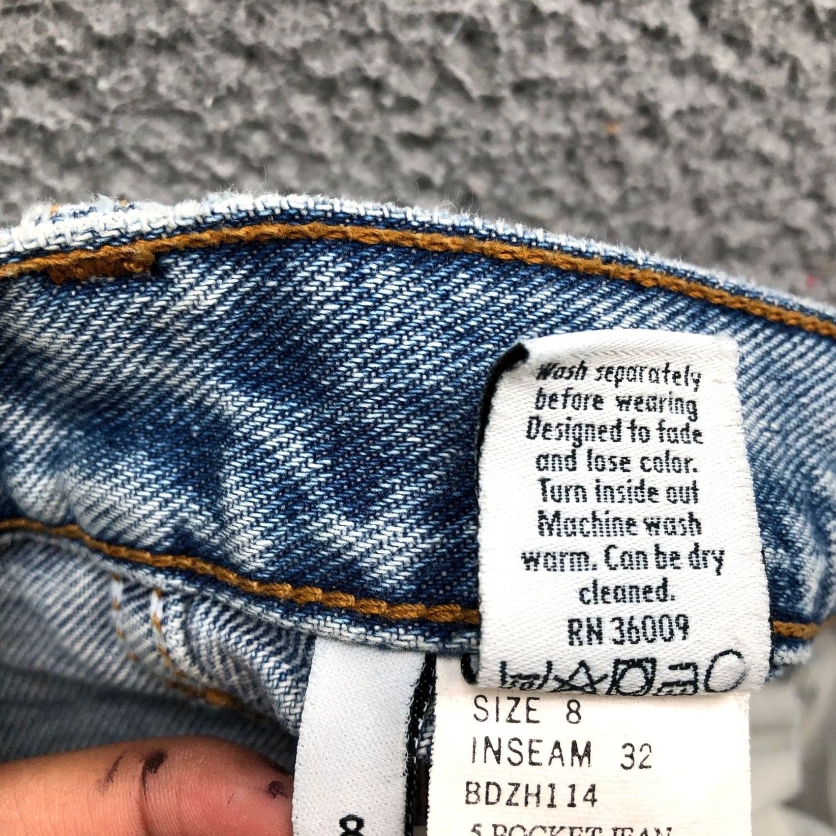 Calvin Klein VINTAGE Calvin Klein Jeans Sandblast 5 Pocket Jean 27x32 Womens Size 8 Blue Straight Fit Womens Jeans Size 27" / US 4 / IT 40 - 3 Thumbnail