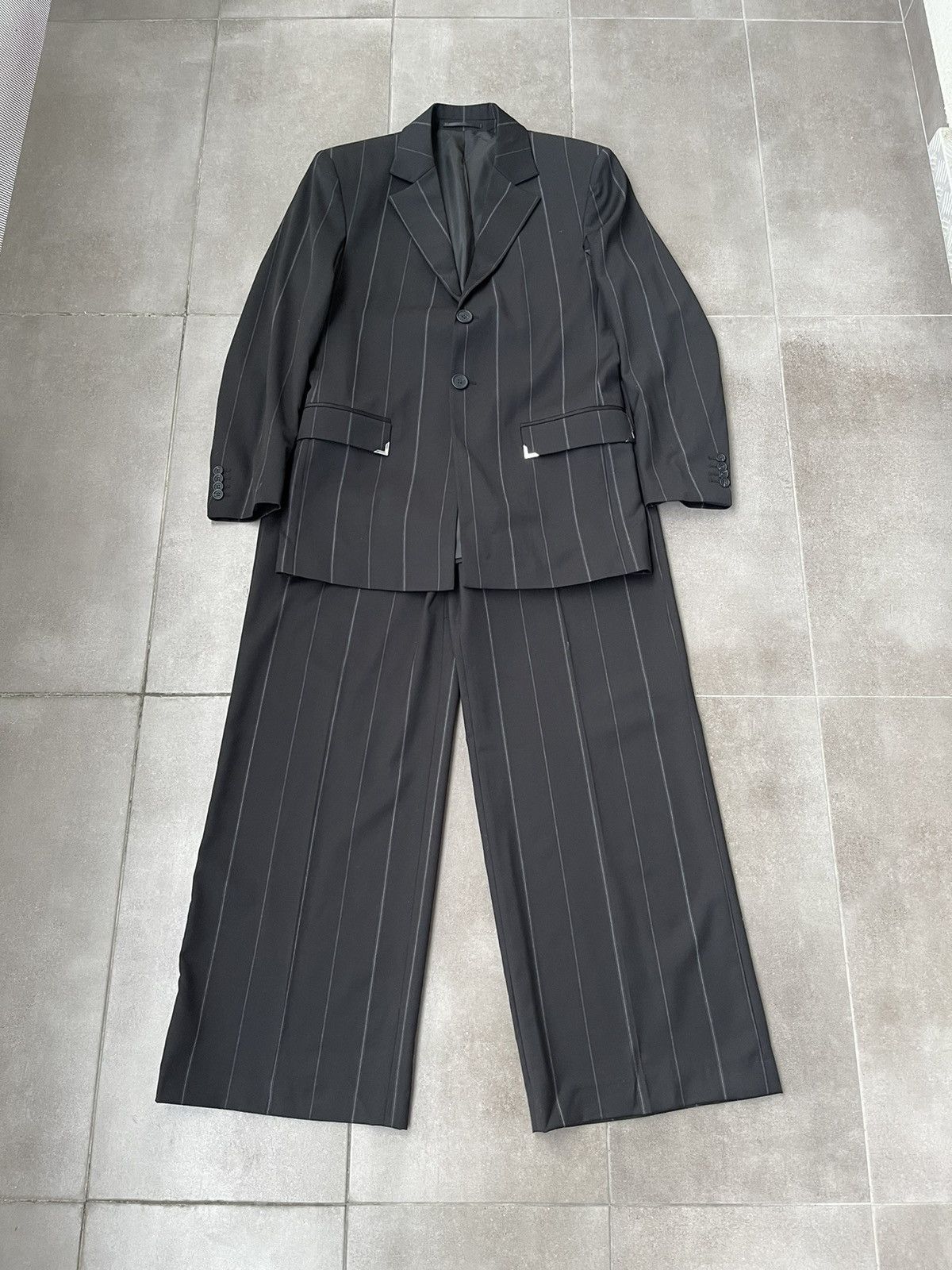 Han Kjobenhavn !DS! AW22 Han Kjobenhavn Sharped Striped Suit Size 40S - 4 Thumbnail