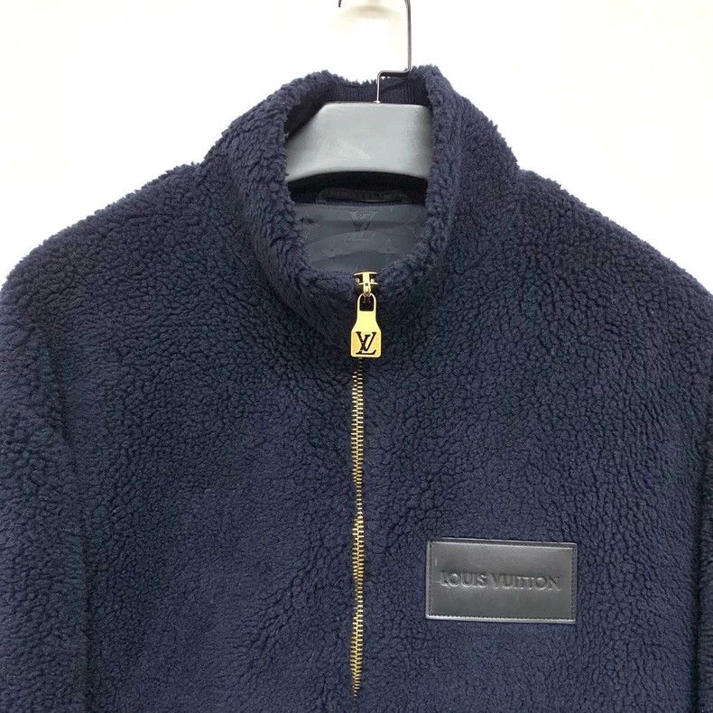 Louis Vuitton Louis Vuitton Dark blue teddy fleece jacket Size US XL / EU 56 / 4 - 3 Thumbnail