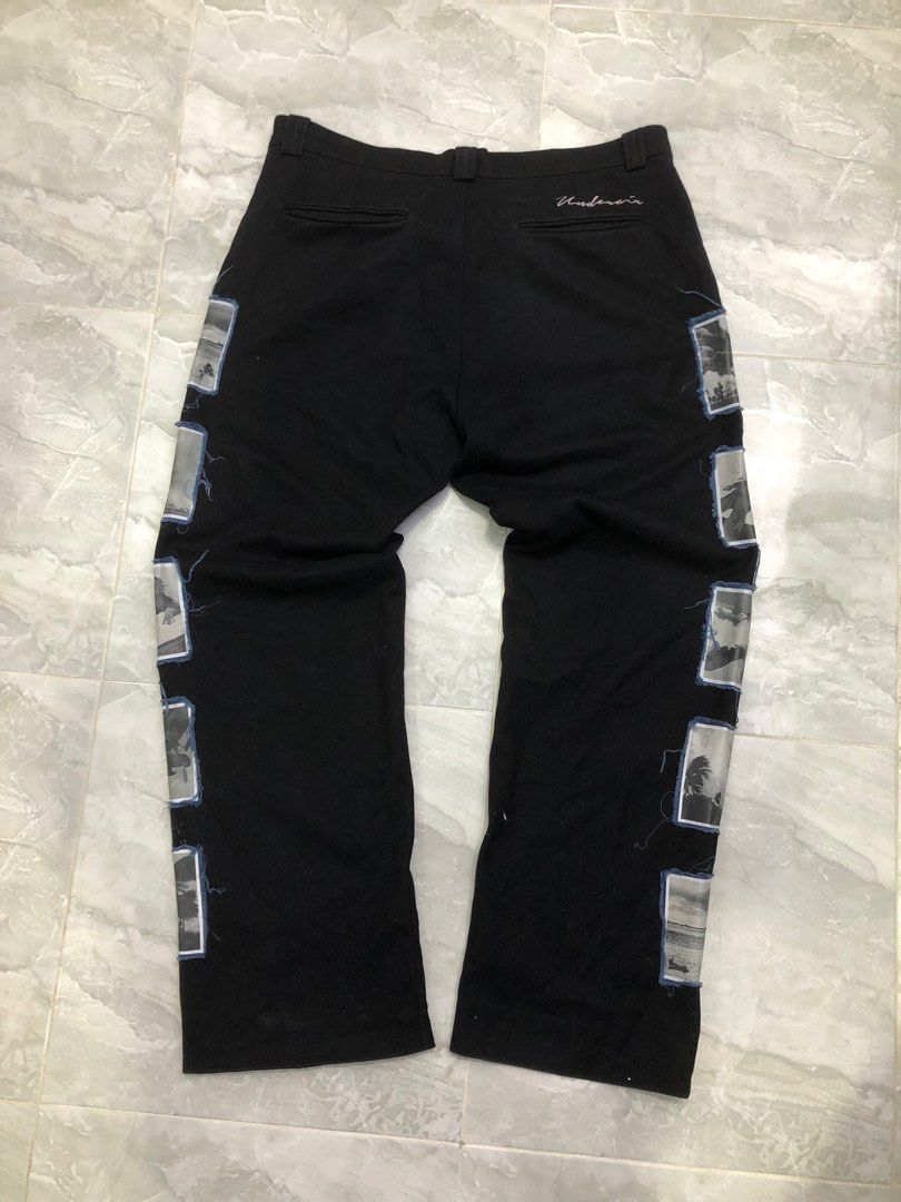 Japanese Brand UNDERAIR Patchwork Graphic Black Pants Size US 34 / EU 50 - 9 Thumbnail
