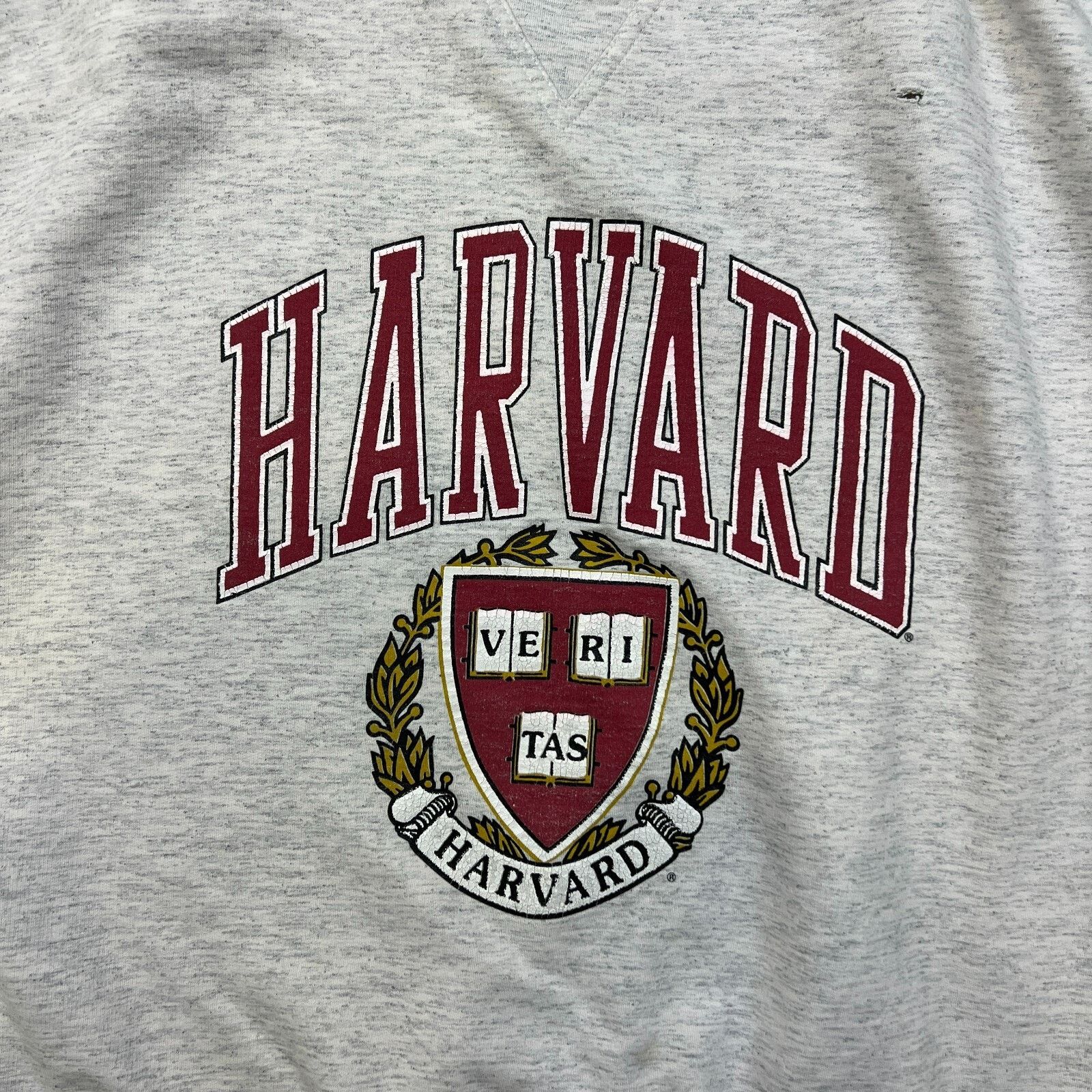 Vintage Vintage 90s Harvard University Sweatshirt League Distressed Size US L / EU 52-54 / 3 - 3 Thumbnail