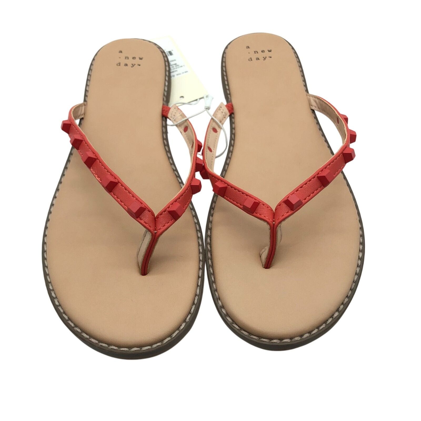 Other A New Day Womens Sloan Sandals Flip Flops Faux Leather Studd Size US 6.5 / IT 36.5 - 2 Thumbnail