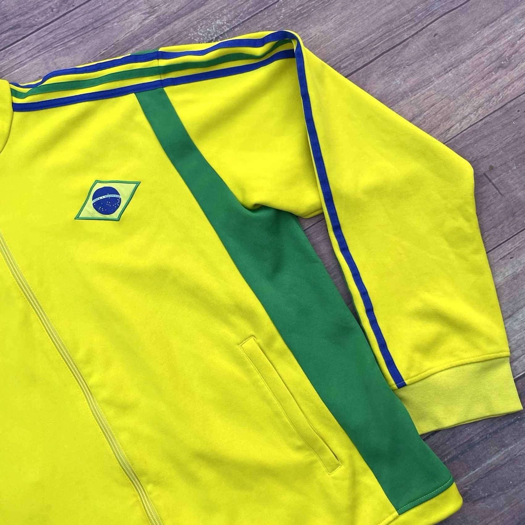 Adidas Adidas Yellow Track Jacket Mens 2XL Brazil National Team 2006 World Cup Soccer Size US XXL / EU 58 / 5 - 5 Thumbnail