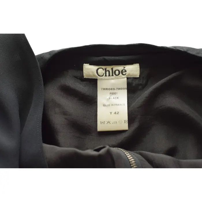 Chloe Chloe Black Silk Zipper Dress Size M / US 6-8 / IT 42-44 - 3 Thumbnail