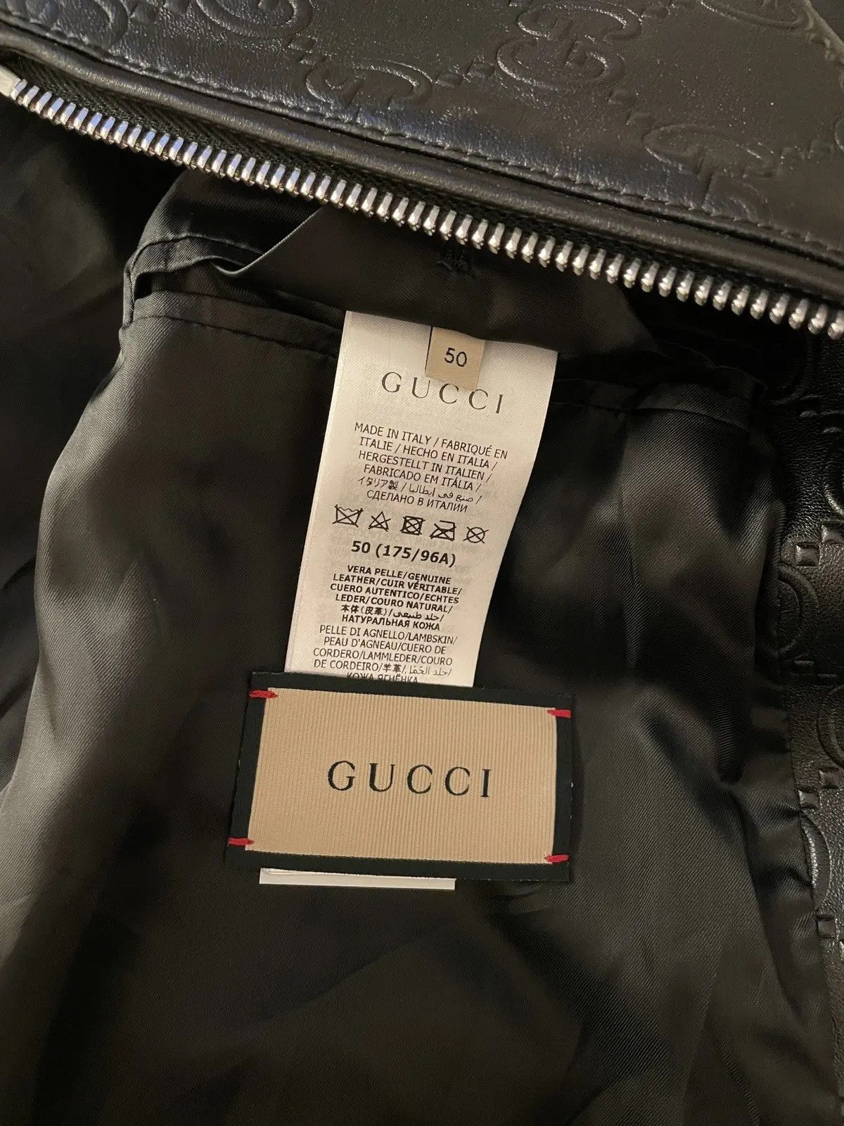 Gucci Gucci Leather Bomber Jacket Size US M / EU 48-50 / 2 - 4 Thumbnail