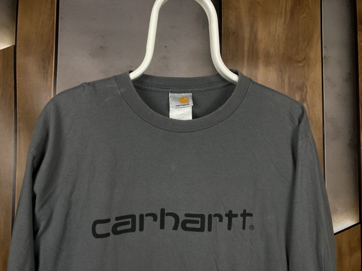 Carhartt 🔥Vintage 90s Sweatshirt Long Sleeve Carhartt Big Logo Tee🔥 Size US M / EU 48-50 / 2 - 6 Thumbnail