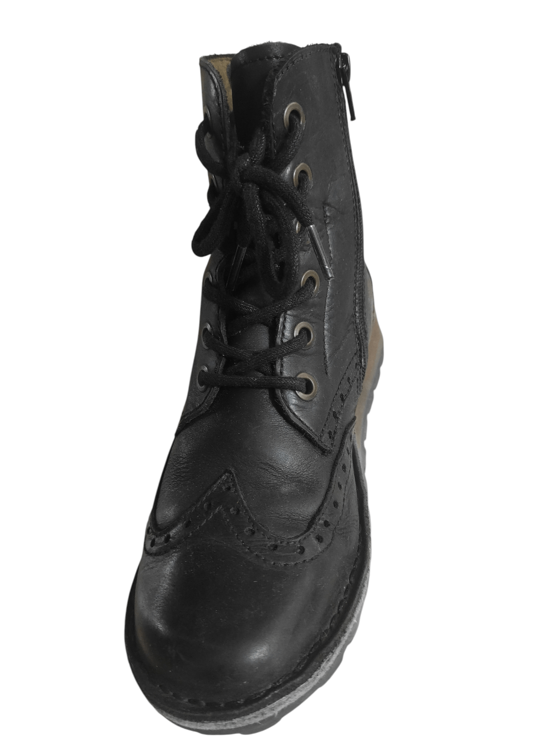 Fly London FLY LONDON Leather Brogue Low-wedge Lace-up ankle Boots Size US 9 / IT 39 - 3 Thumbnail