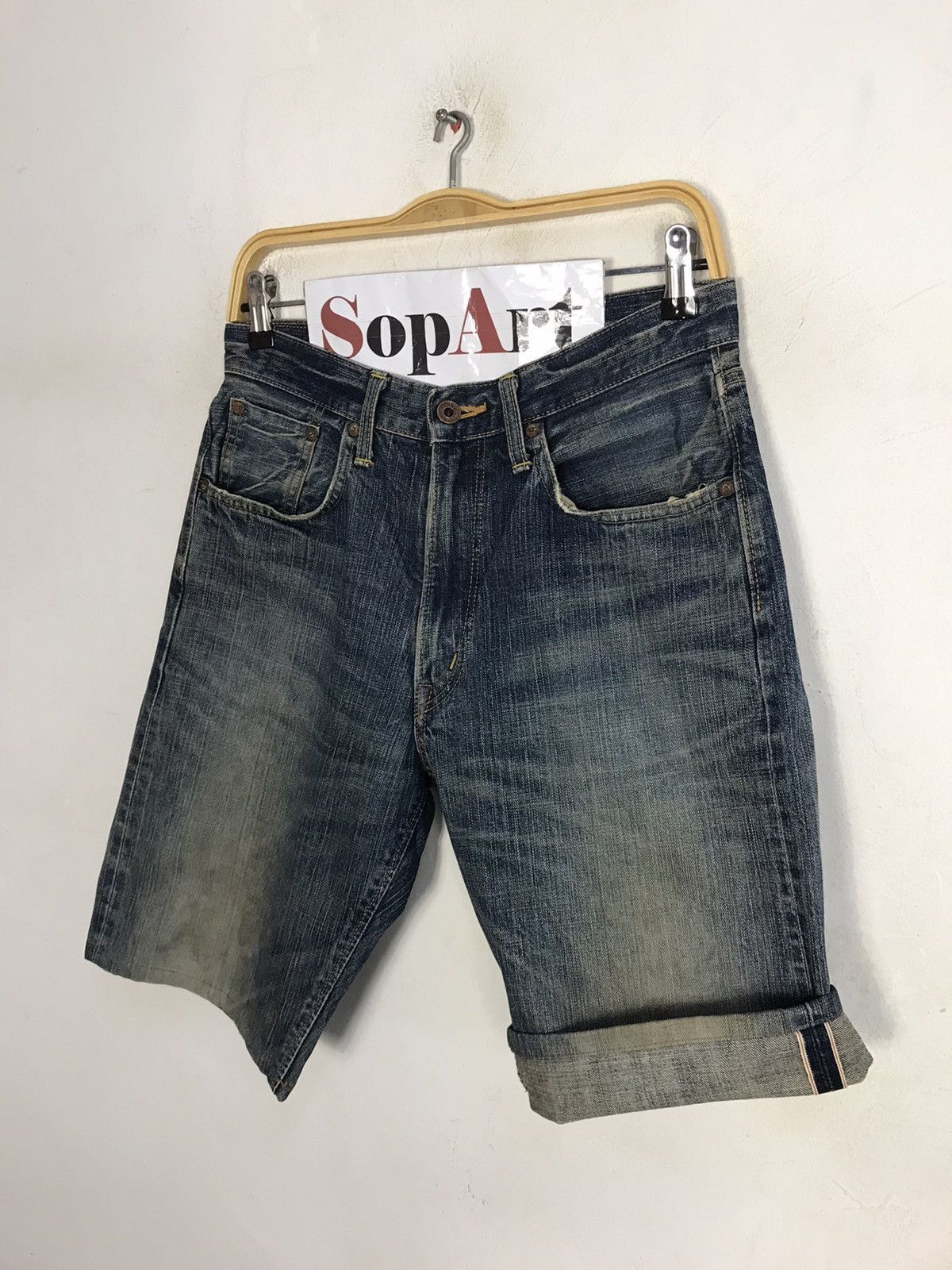 Edwin × Japanese Brand × Vintage Vintage Edwin 505Z Selvedge Short Pants Jeans Size US 29 - 4 Thumbnail