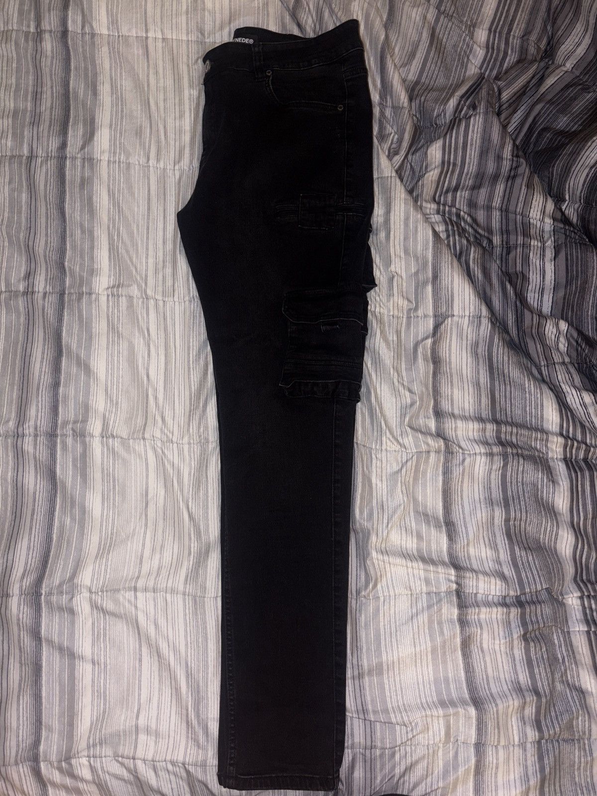 SERENEDE Black Serenade Cargo Jeans Size US 36 / EU 52 - 2 Thumbnail