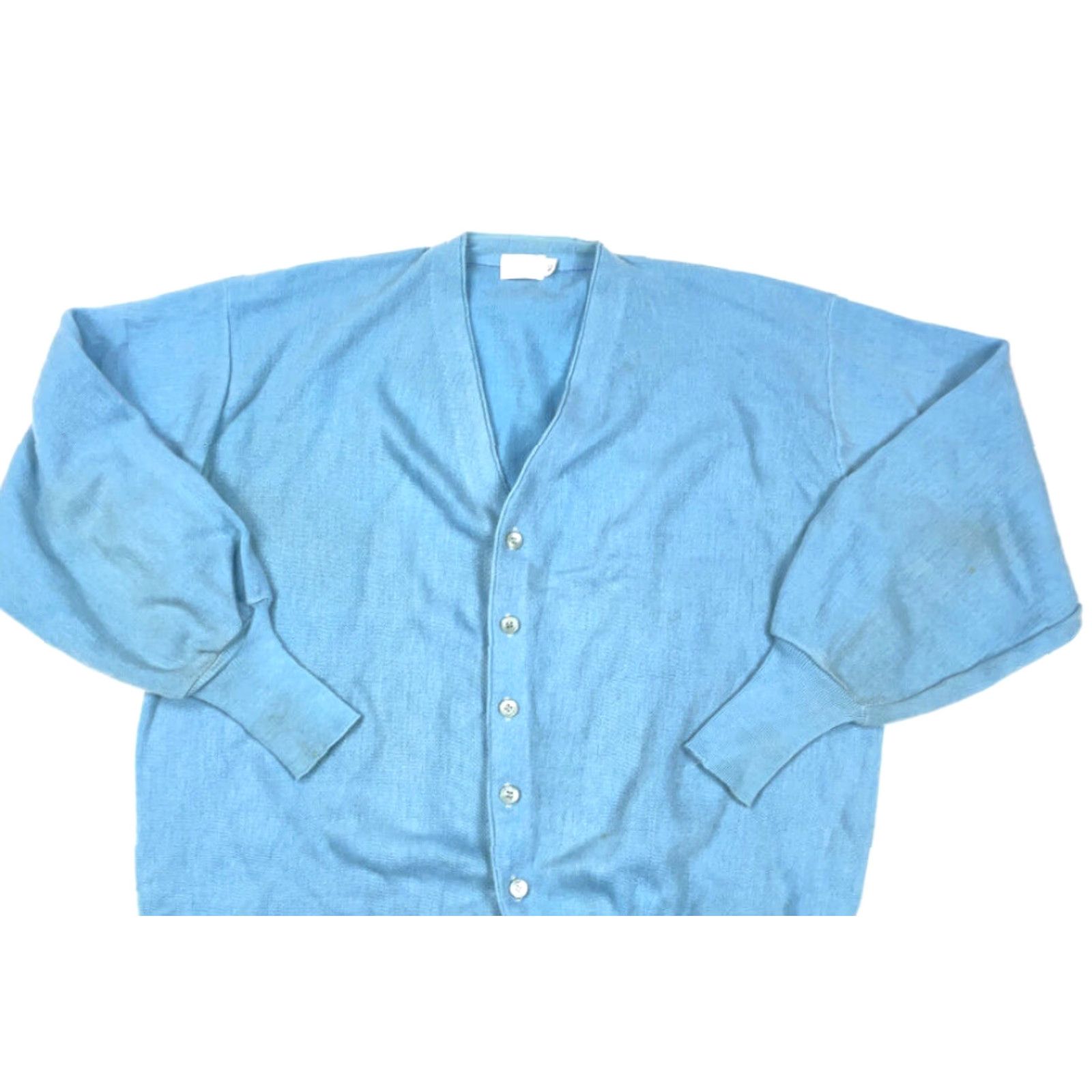 Vintage VINTAGE DiFini Men's Cardigan Sweater XL Adult Blue 80s Retro Knit Casual Winter Fall Spring Size US XL / EU 56 / 4 - 3 Thumbnail