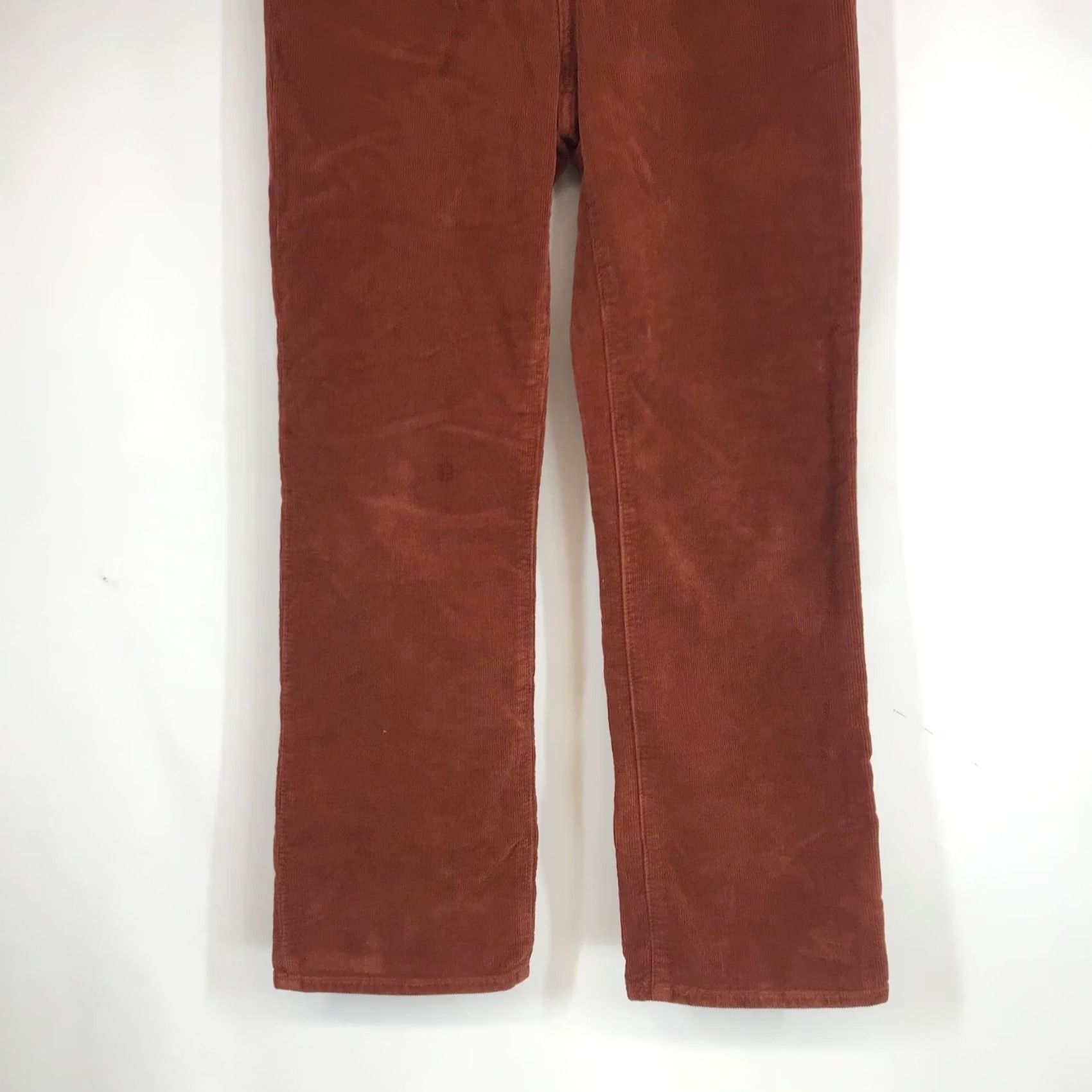 Vintage AG Adriano Goldschmied Rhett High Waisted Straight Corduroy Pants Rust Brown Size 42" / US 20 - 3 Thumbnail