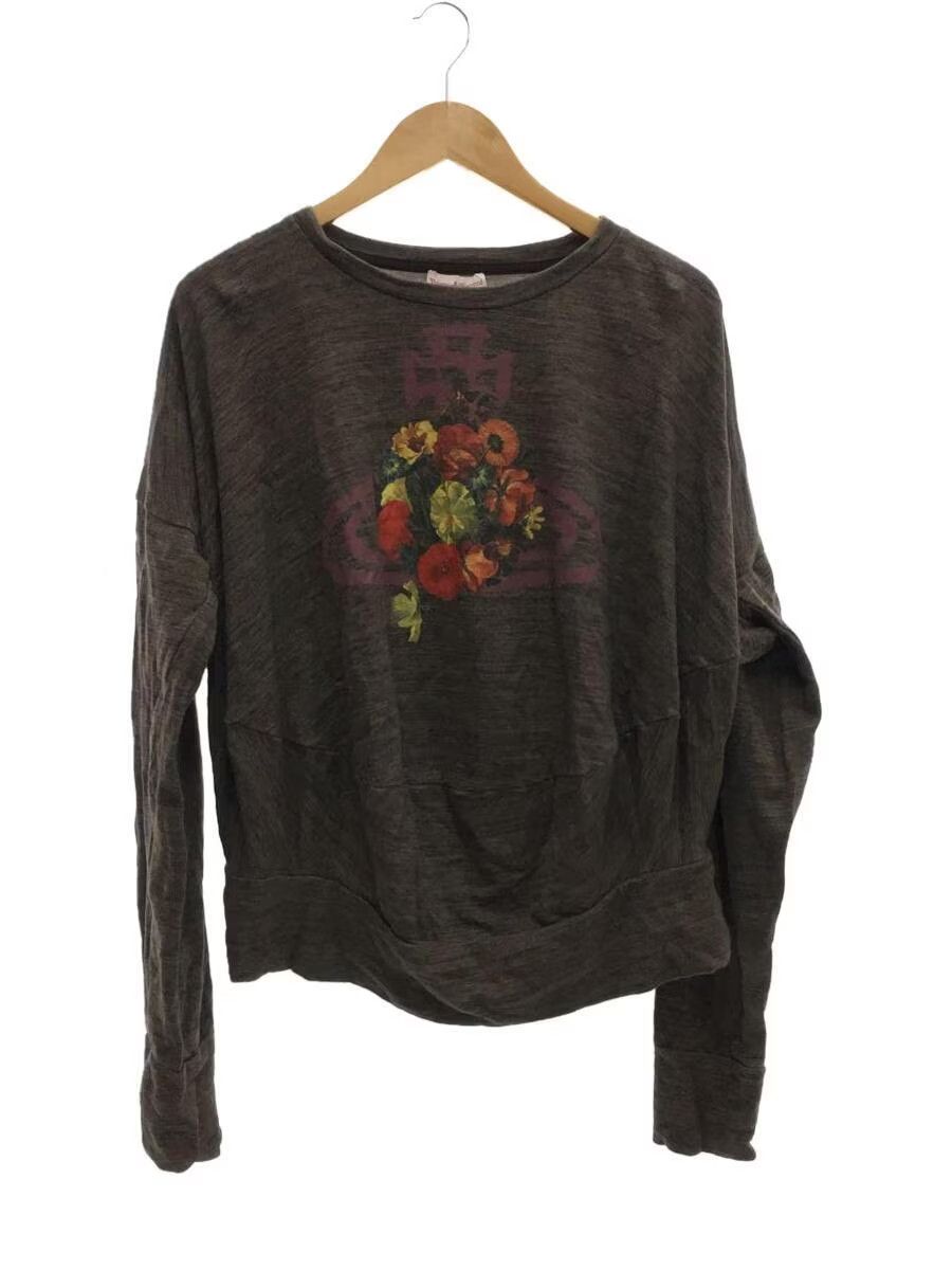 image of Vivienne Westwood Boxy Floral Orb Sweatshirt in Brown, Men's (Size Medium)