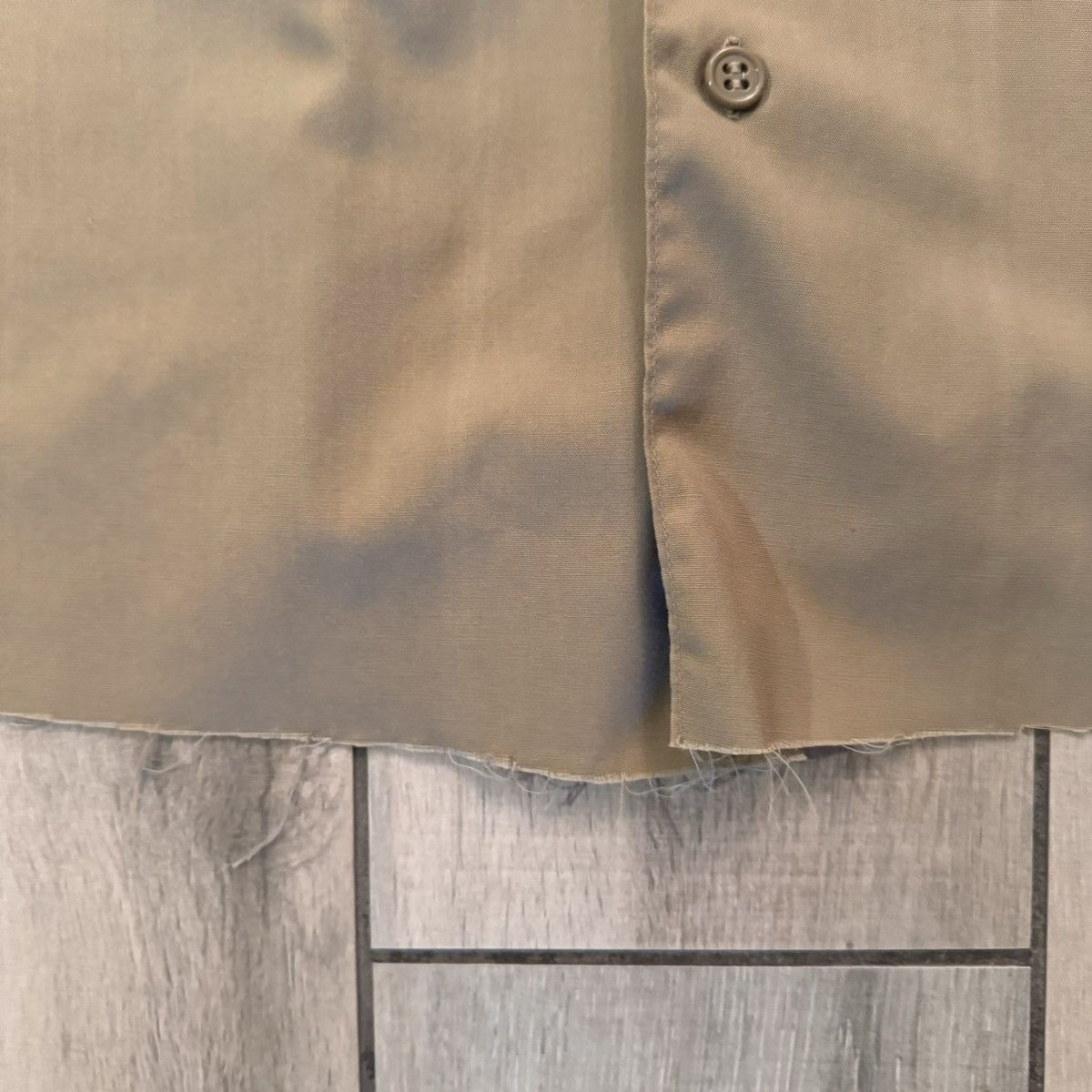 Stussy Vintage 70s Earth Tone Tan Military Cropped Pocket Button Up Size US M / EU 48-50 / 2 - 12 Thumbnail