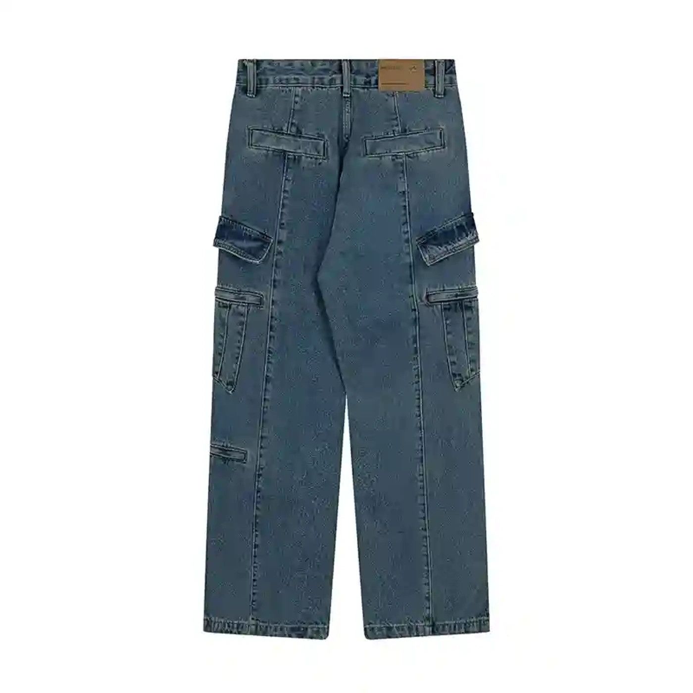 faded distressed flared skate cargo jeans