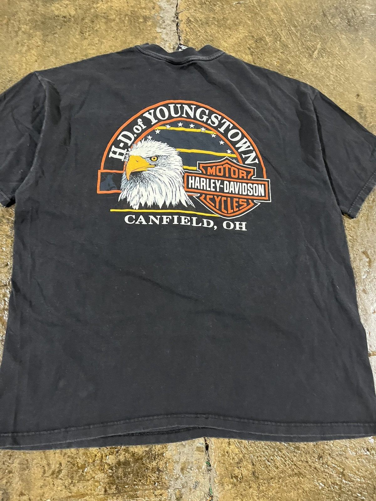 Harley Davidson × Vintage Crazy Vintage 90s Harley Davidson Eagle Logo Biker Tee Shirt Size US XL / EU 56 / 4 - 7 Thumbnail
