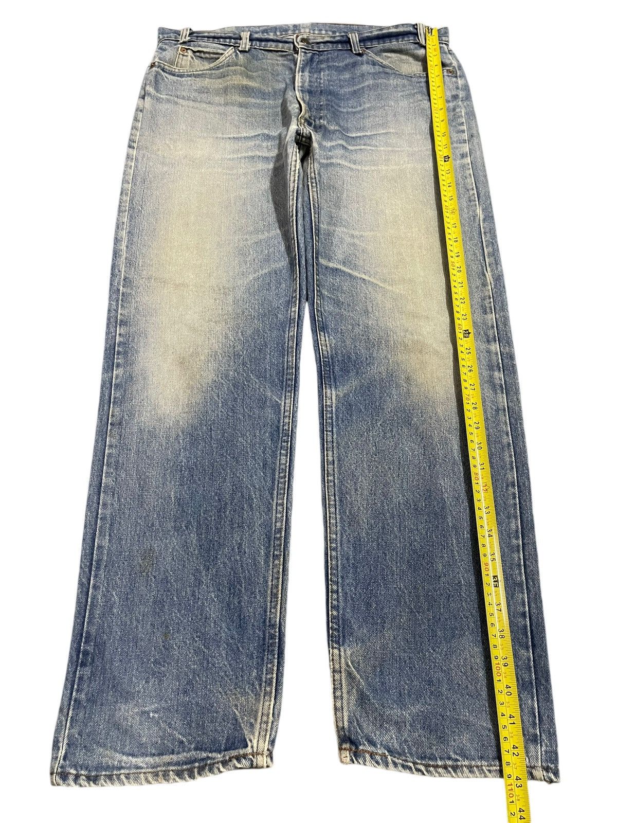 Levi's Vintage 70s Levis 505 Orange Tab Blue Faded Wash Style Jeans Size US 38 / EU 54 - 13 Thumbnail