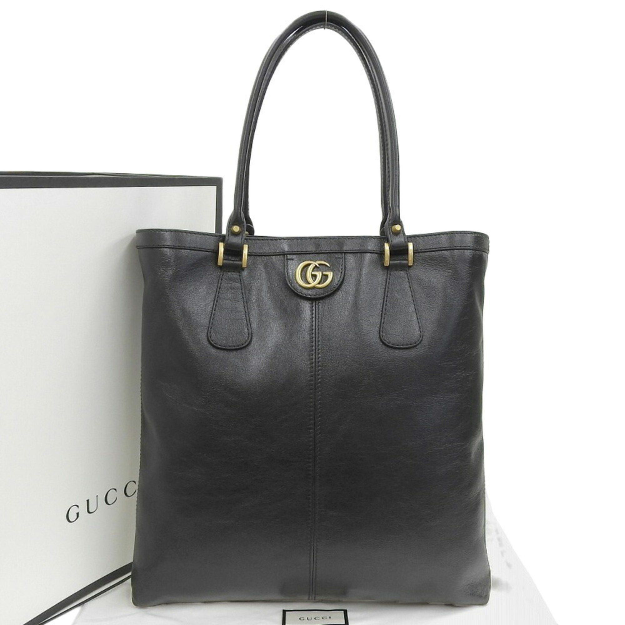 image of Gucci GG Marmont Liber Tiger Head Cat Tote Bag Black 547851 493075, Women's