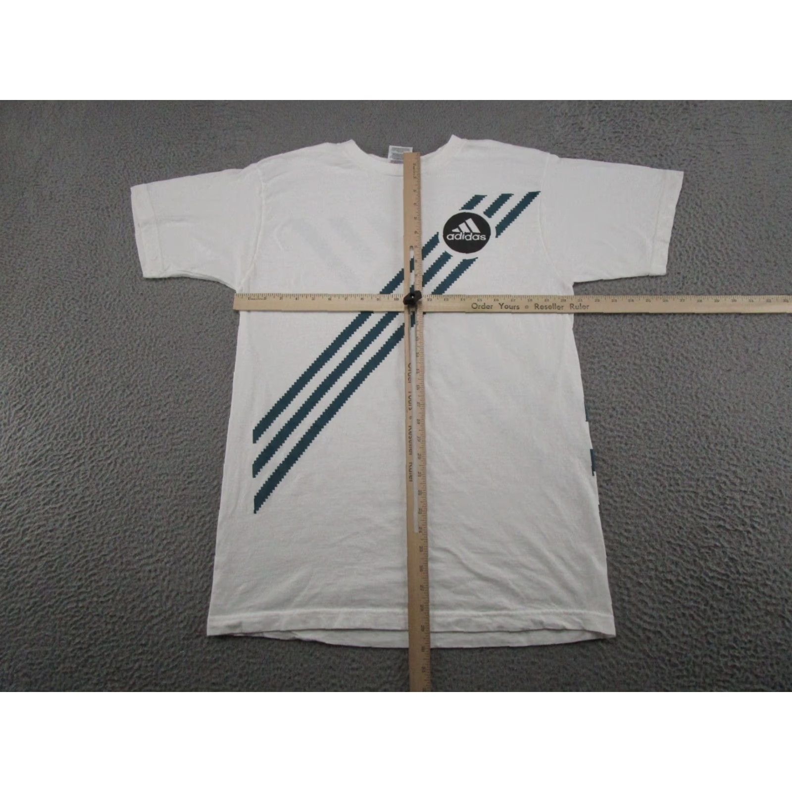 Adidas VINTAGE Adidas Double-Sided Graphic T-Shirt Striped Mens M Cotton White Logo Short Sleeve Crew Neck 90s Summer Men Size US M / EU 48-50 / 2 - 4 Thumbnail