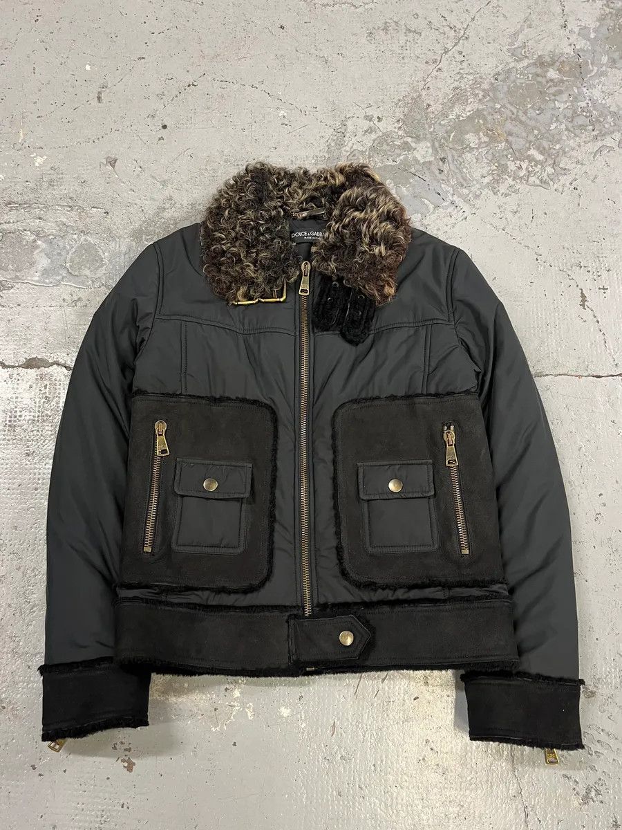 Dolce & Gabbana 2000s Dolce & Gabbana Hybrid Nylon Suede Black Jacket Size US XS / EU 42 / 0 - 1 Thumbnail