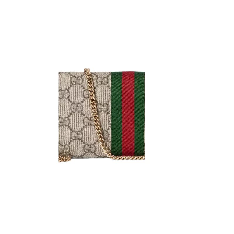 Gucci Gucci Ophidia $1070 B/E GG Chain Wallet New Auth Size ONE SIZE - 3 Thumbnail