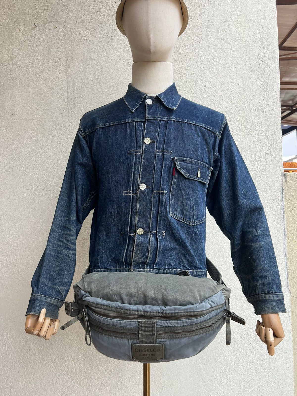 Diesel Vintage Diesel Only The Brave Fade Waxed Distress Bag Size ONE SIZE - 7 Thumbnail