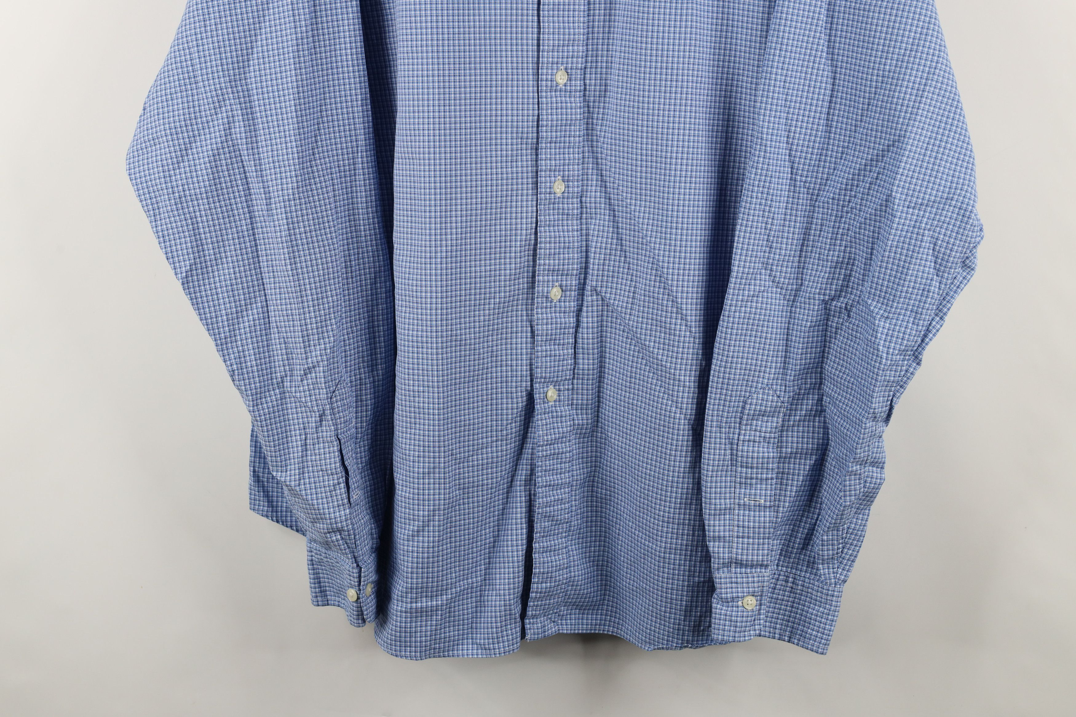 Ralph Lauren × Vintage Vintage 90s Ralph Lauren Collared Button Down Shirt Blue Size US XXL / EU 58 / 5 - 3 Thumbnail