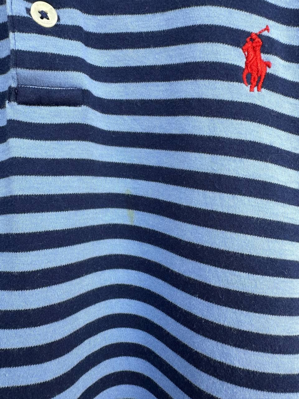 Polo Ralph Lauren Polo Ralph Lauren Striped Polo Shirt Navy Custom Slim Fit Size US XL / EU 56 / 4 - 7 Thumbnail