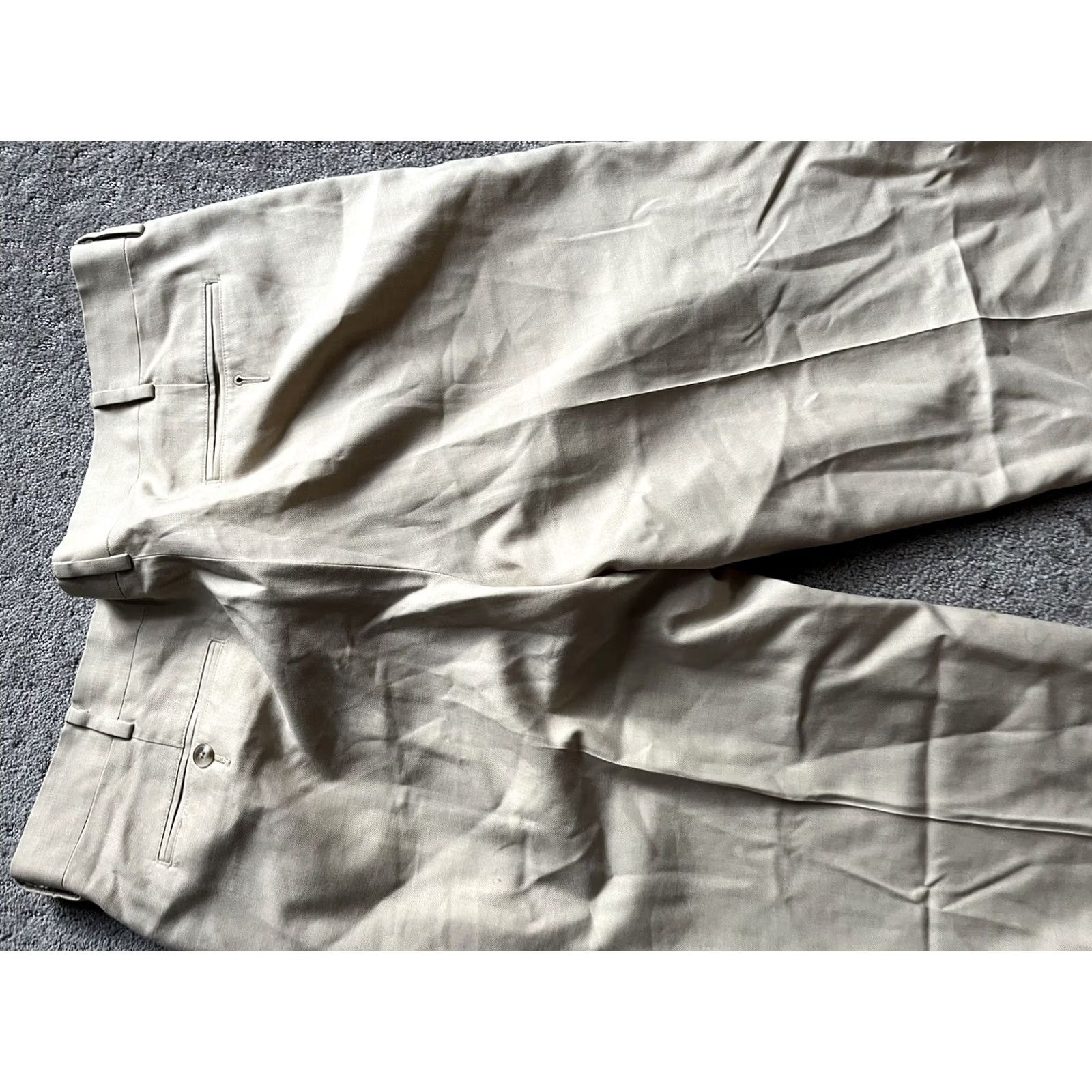 Vintage L.L. Bean Mens Size 40 Wool Pants Beige Flat Front Washable Size US 40 / EU 56 - 4 Thumbnail