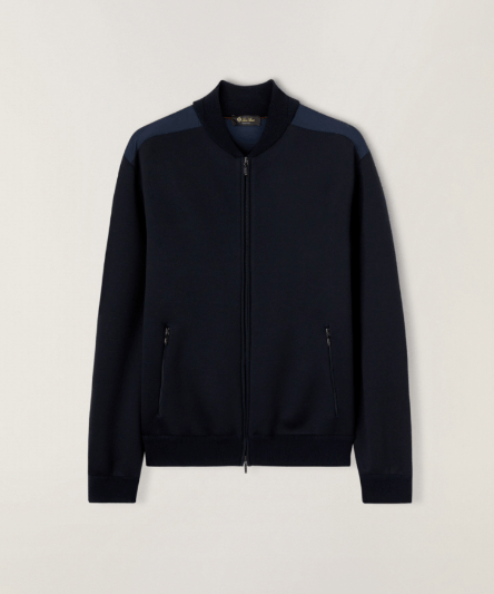 image of Loro Piana O1Srvl11E0424 Horizon Bomber In Navy, Men's (Size Medium)