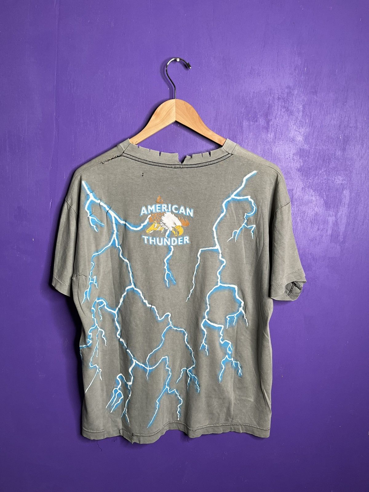 Made In Usa × Vintage Vintage 90s American thunder bad to the bone 