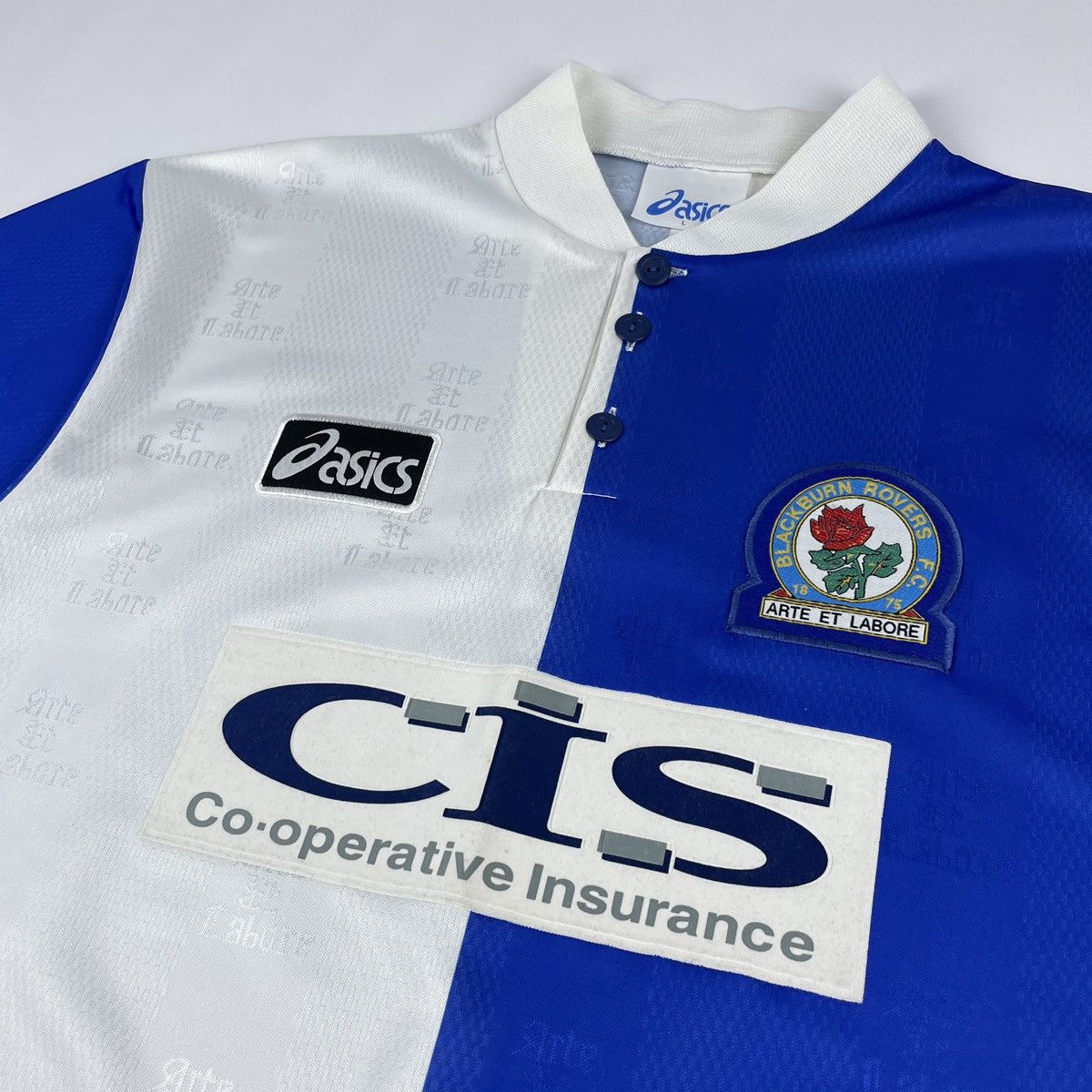Asics Vintage Asics Blackburn Rovers 1996/98 Home Soccer Jersey Size US L / EU 52-54 / 3 - 5 Thumbnail