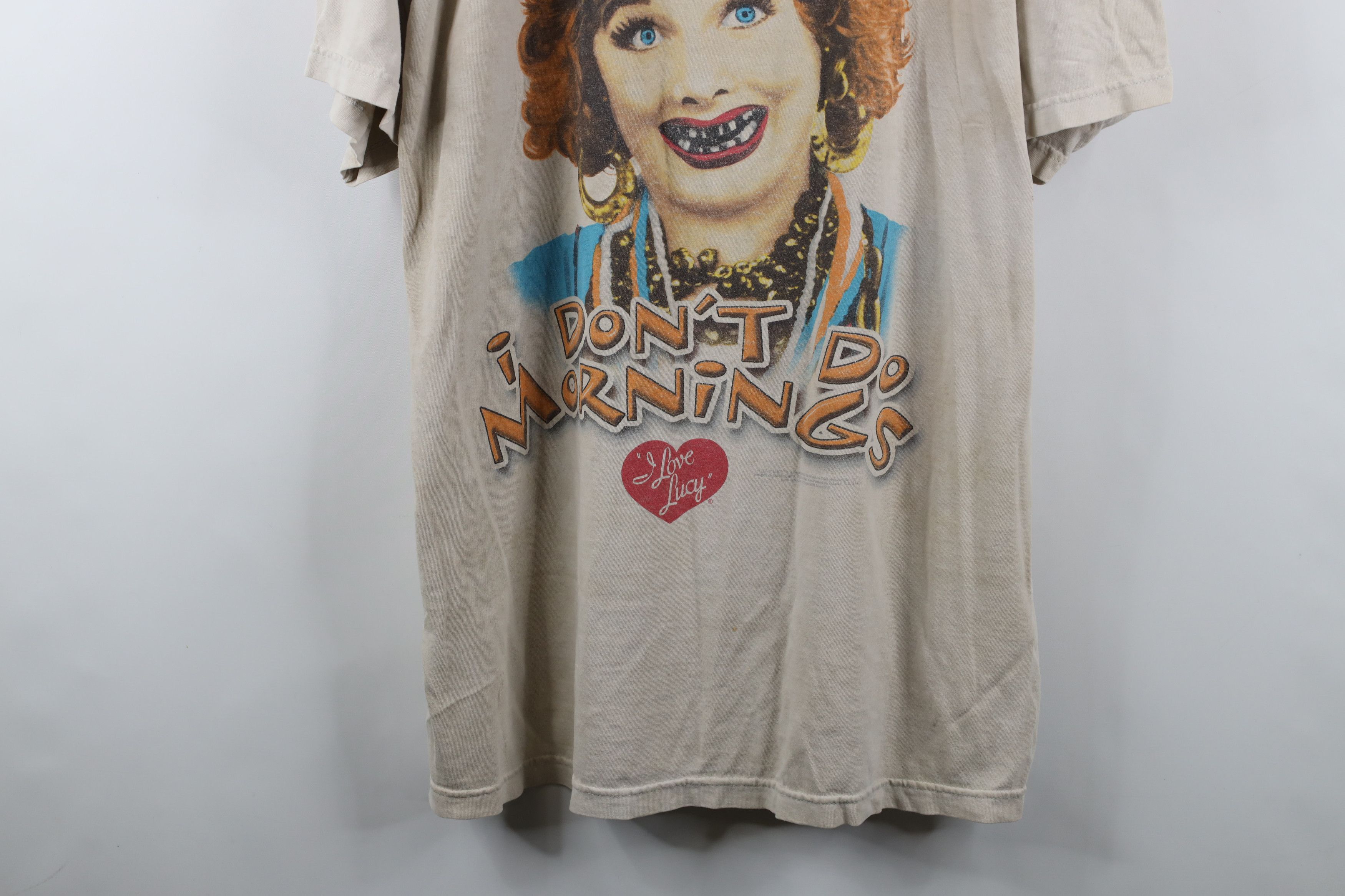Vintage Vintage 90s I Love Lucy I Don't Do Mornings Sleep T-Shirt Size ONE SIZE - 3 Thumbnail