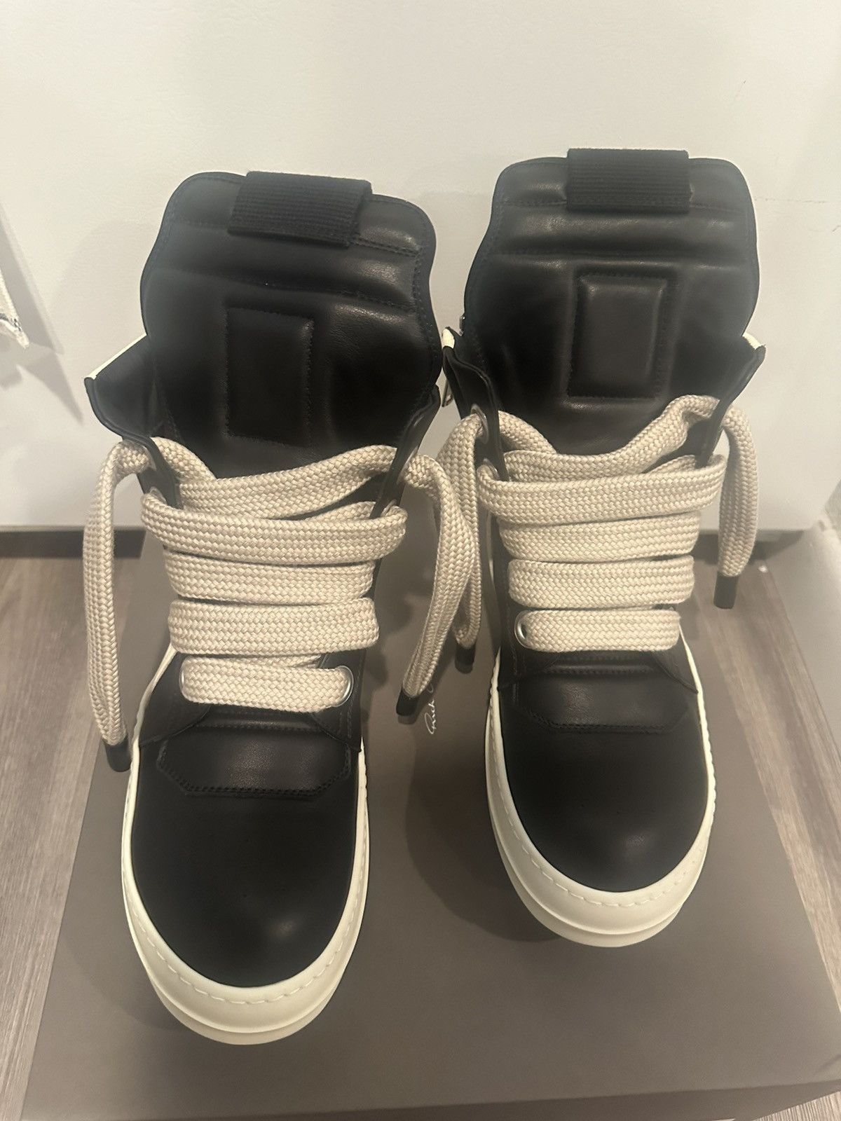 靴 Rick Owens GEOBASKET BLACK/MILK/MILK 42 Men's shoes Rick Owens Geobasket Black/ Milk | Footshop